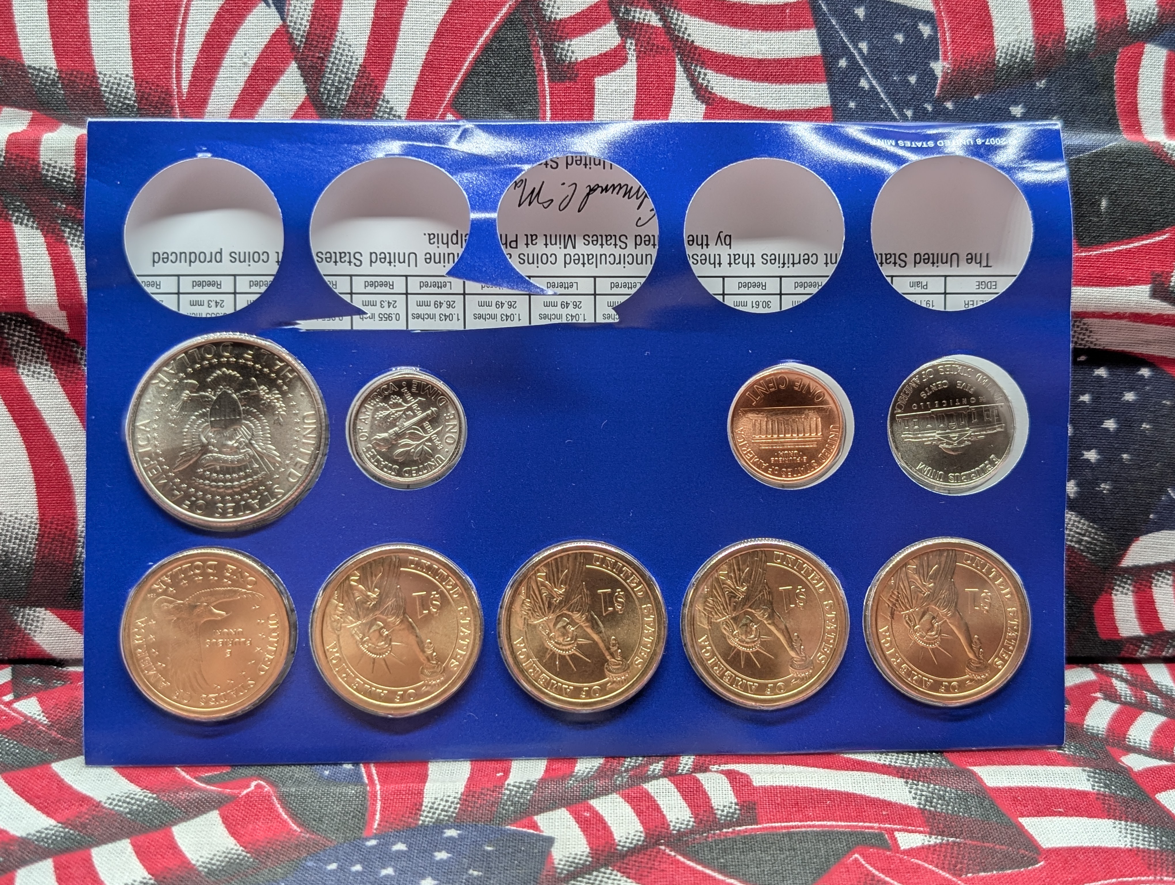 Partial 2008-P Only U.S. Mint Uncirculated Coin Set, Missing State Quarters - Only P Set
