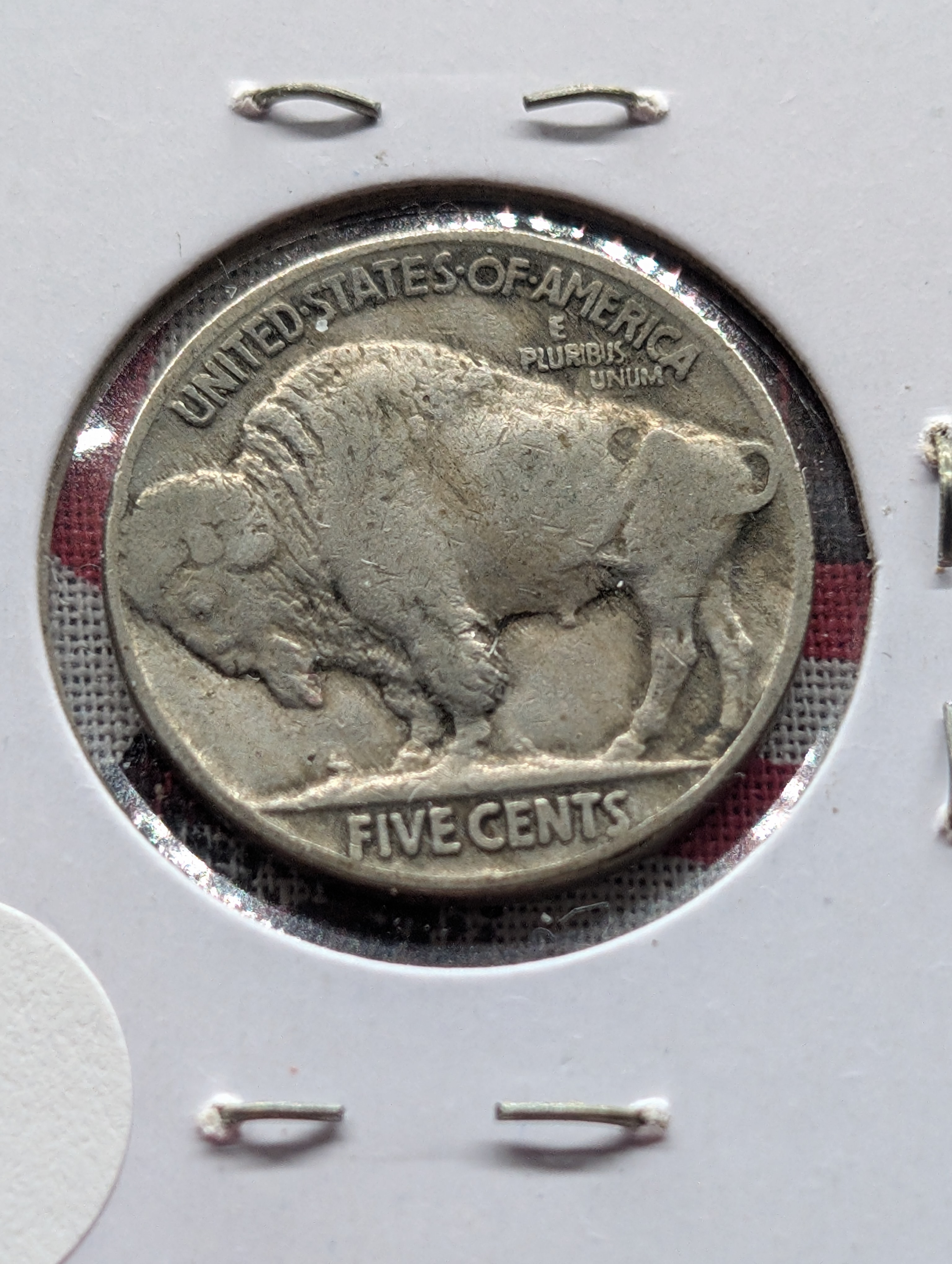 1913 Indian Head Buffalo Nickel, Variety 2, On Plain, w/Partial Horn