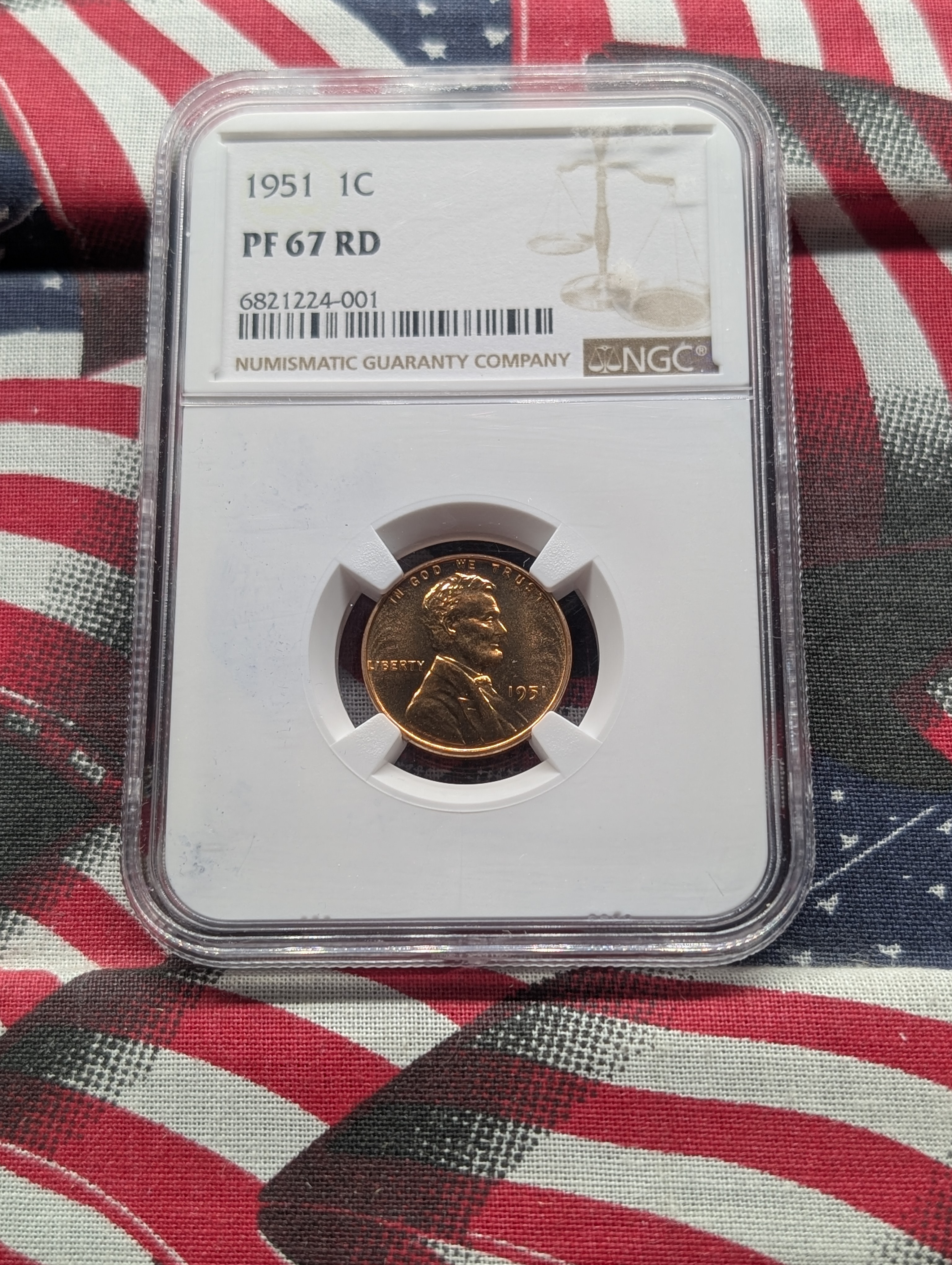 1951-P Lincoln Wheat Cent NGC PF 67 RD