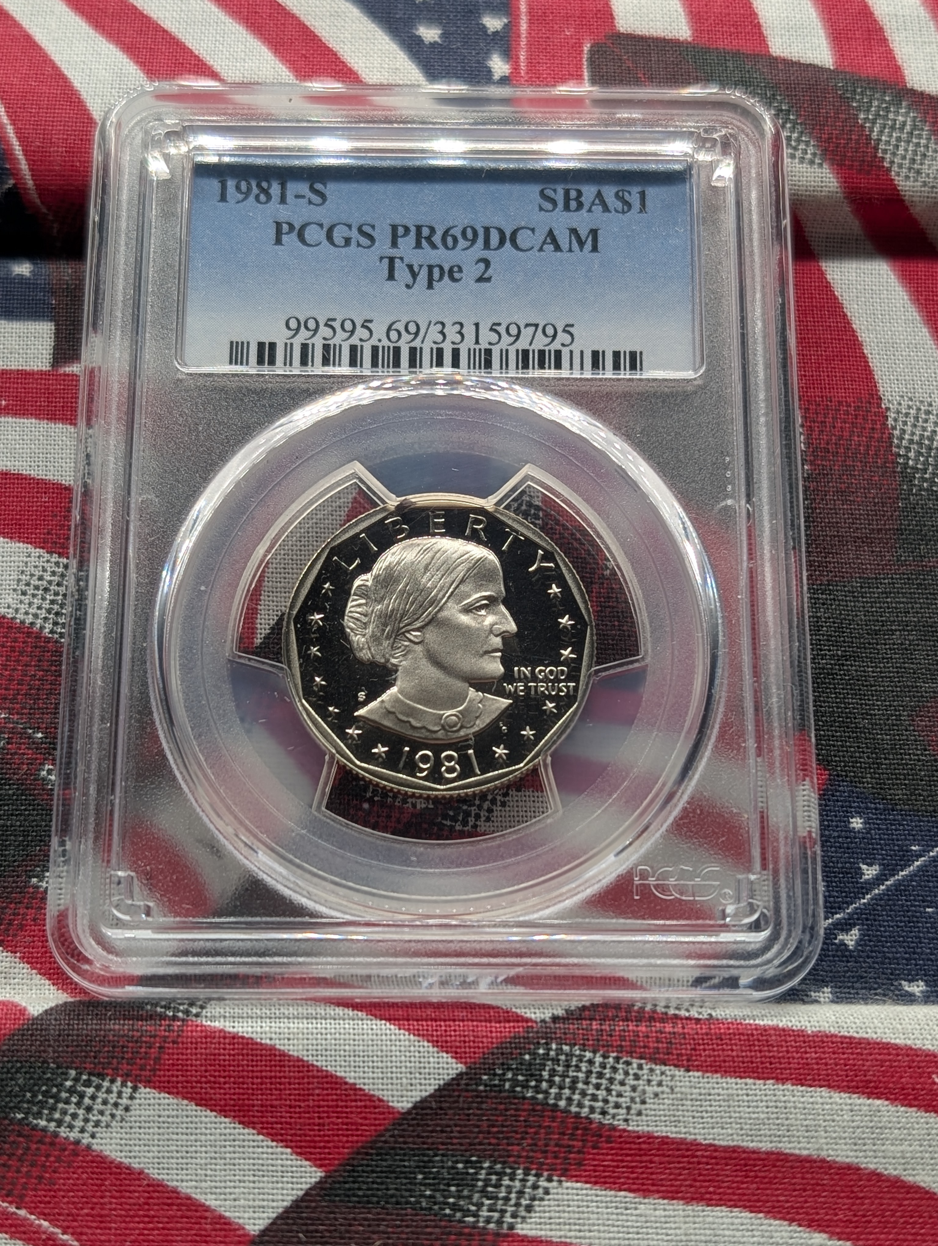 1981-S Susan B. Anthony Dollar PCGS PR69DCAM Type 2