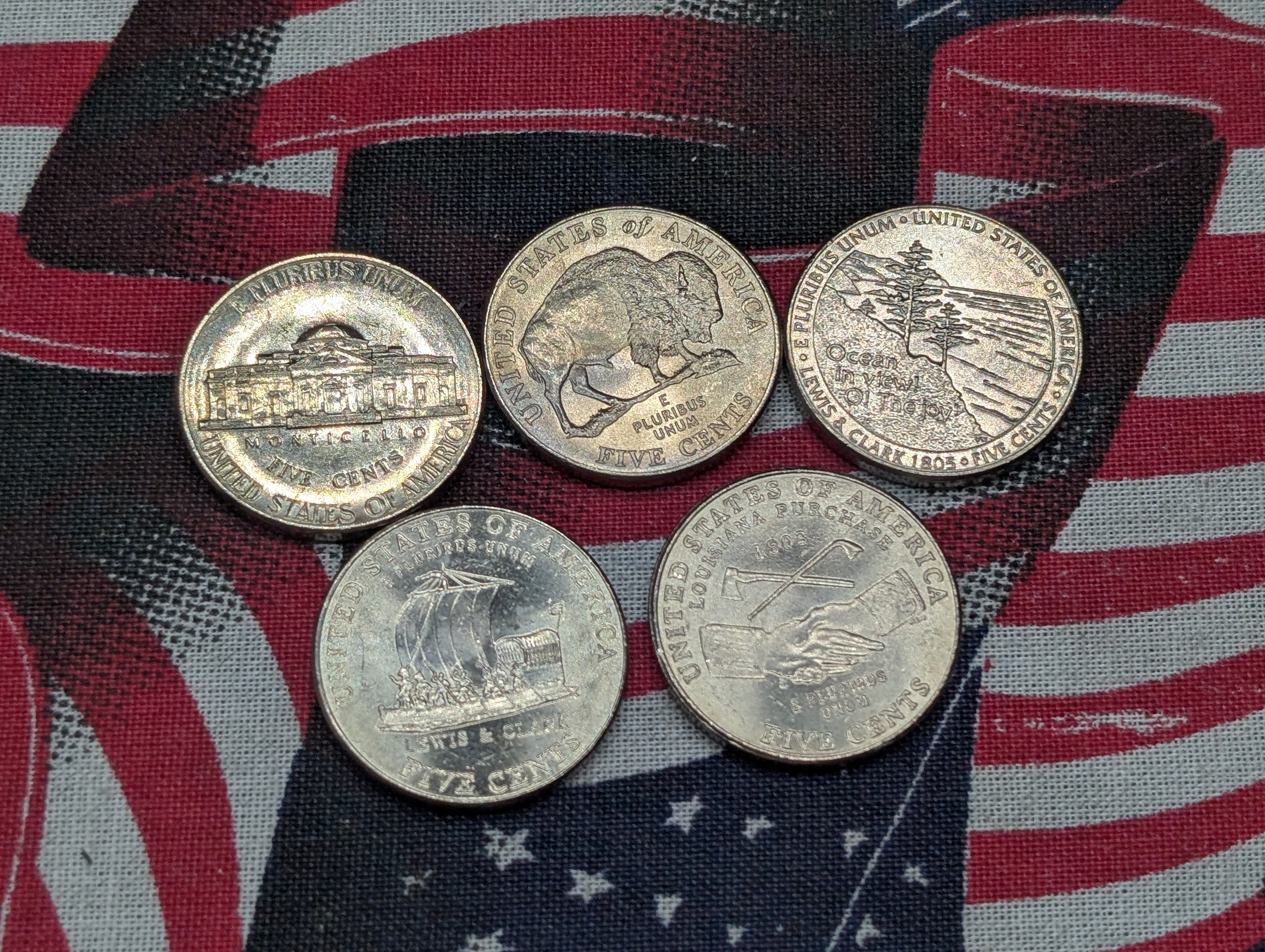 (10) Jefferson Westward Journey Nickels - 2004 P&D, 2005 P&D, 2006-P&D