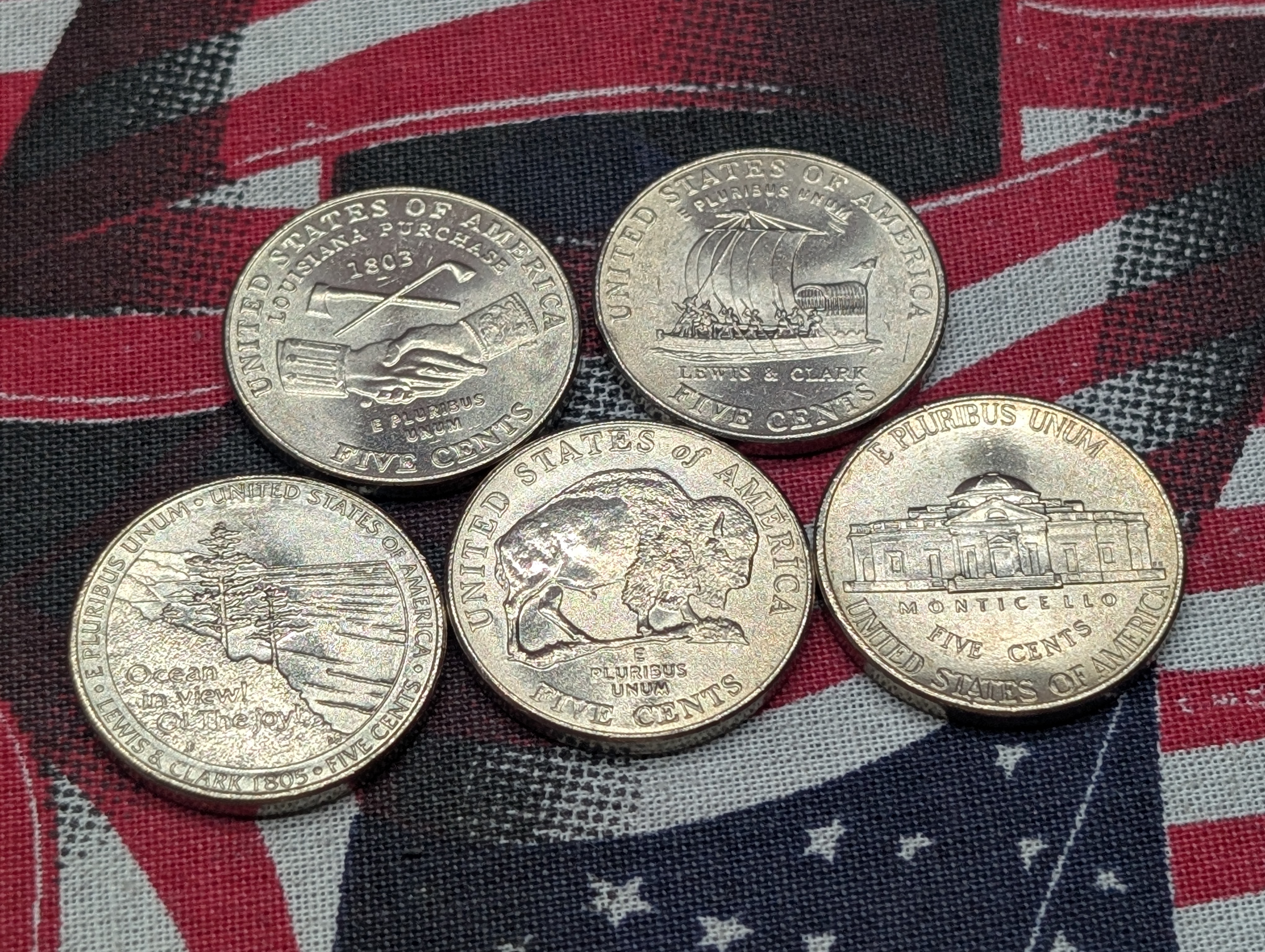 (10) Jefferson Westward Journey Nickels - 2004 P&D, 2005 P&D, 2006-P&D