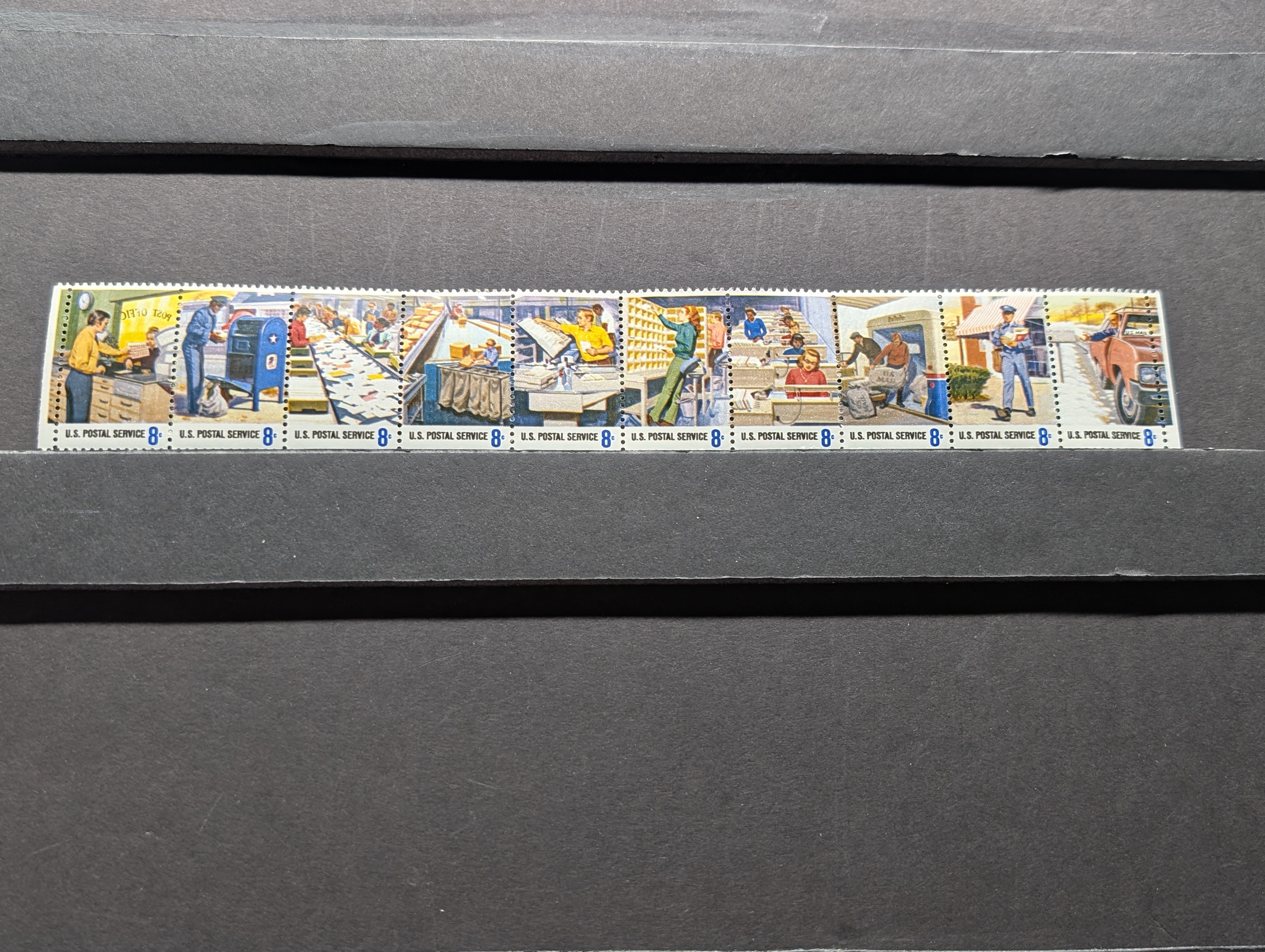1973 Postal Service Employees Stamp Set, All Mint, Original Gum, Never Hinged