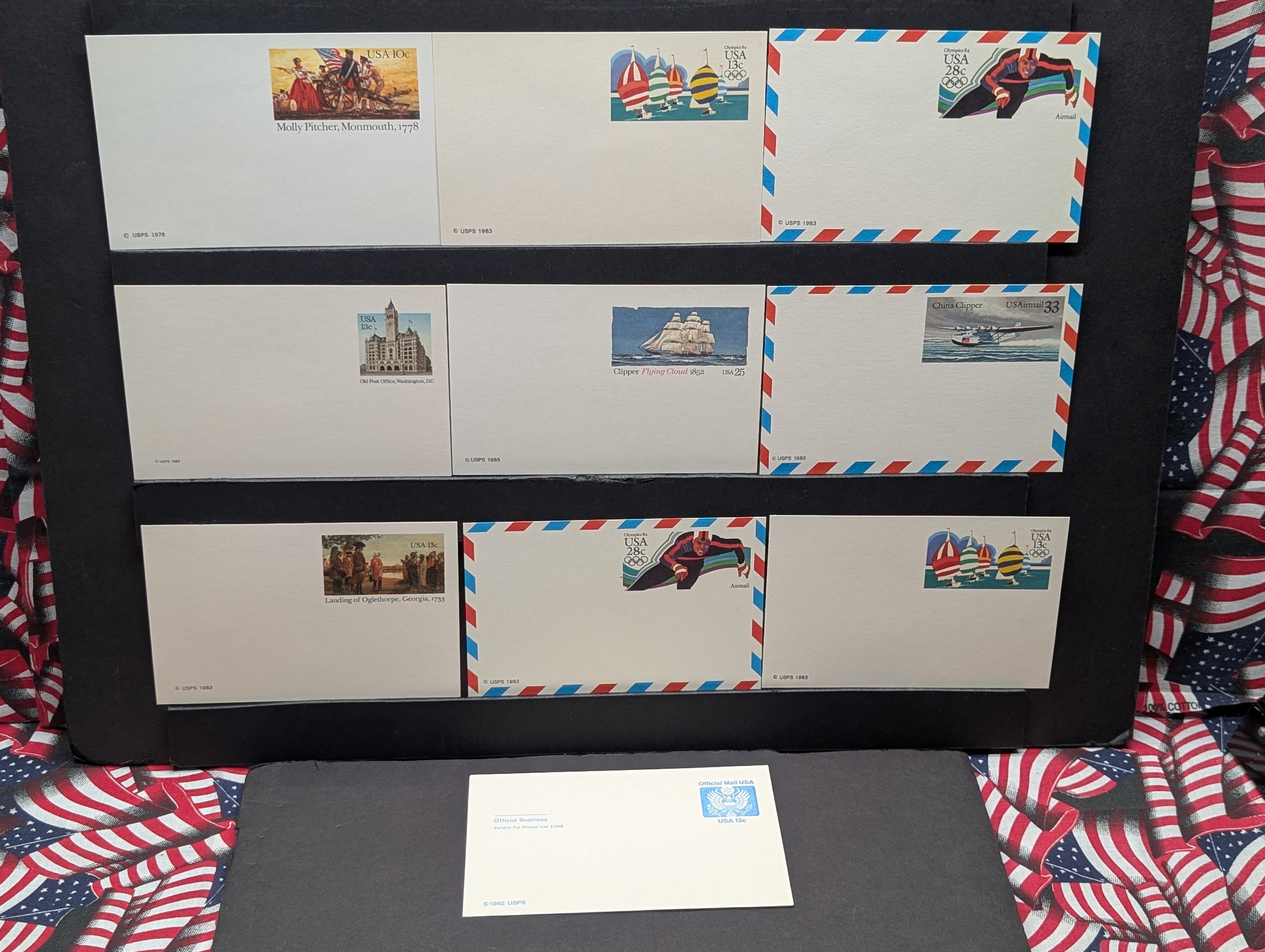 (10) Assorted U.S. Postcards, All Mint