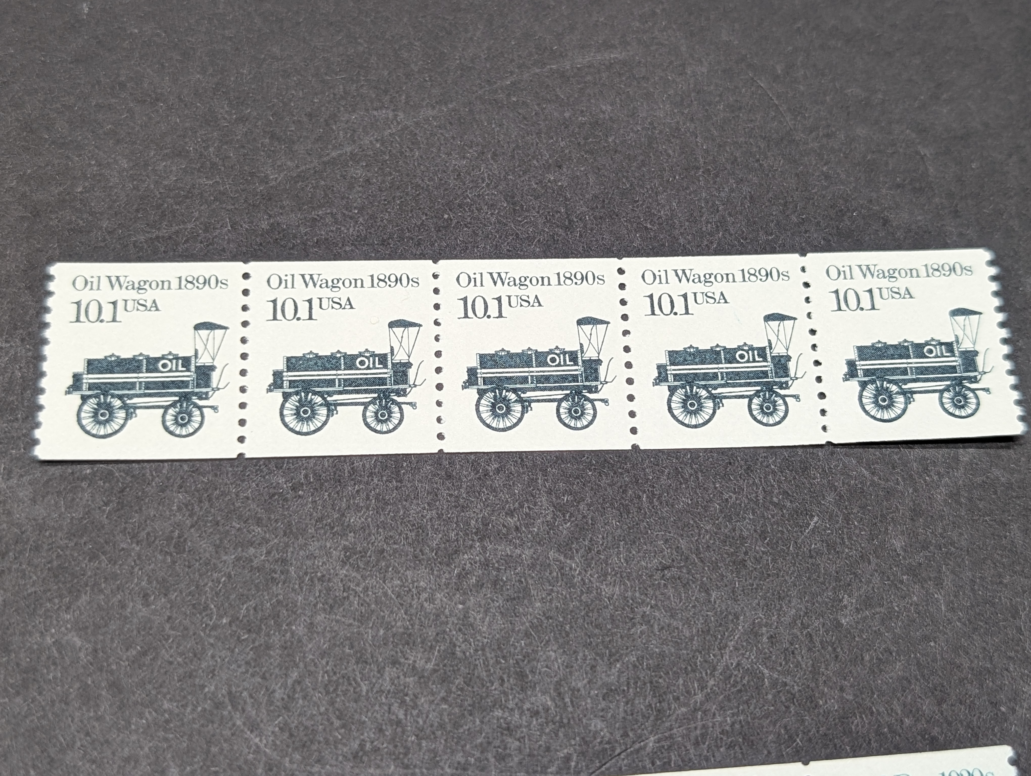 (5) Assorted U.S. Strip Sets Of Stamps, All Mint, Original Gum, Never Hinged