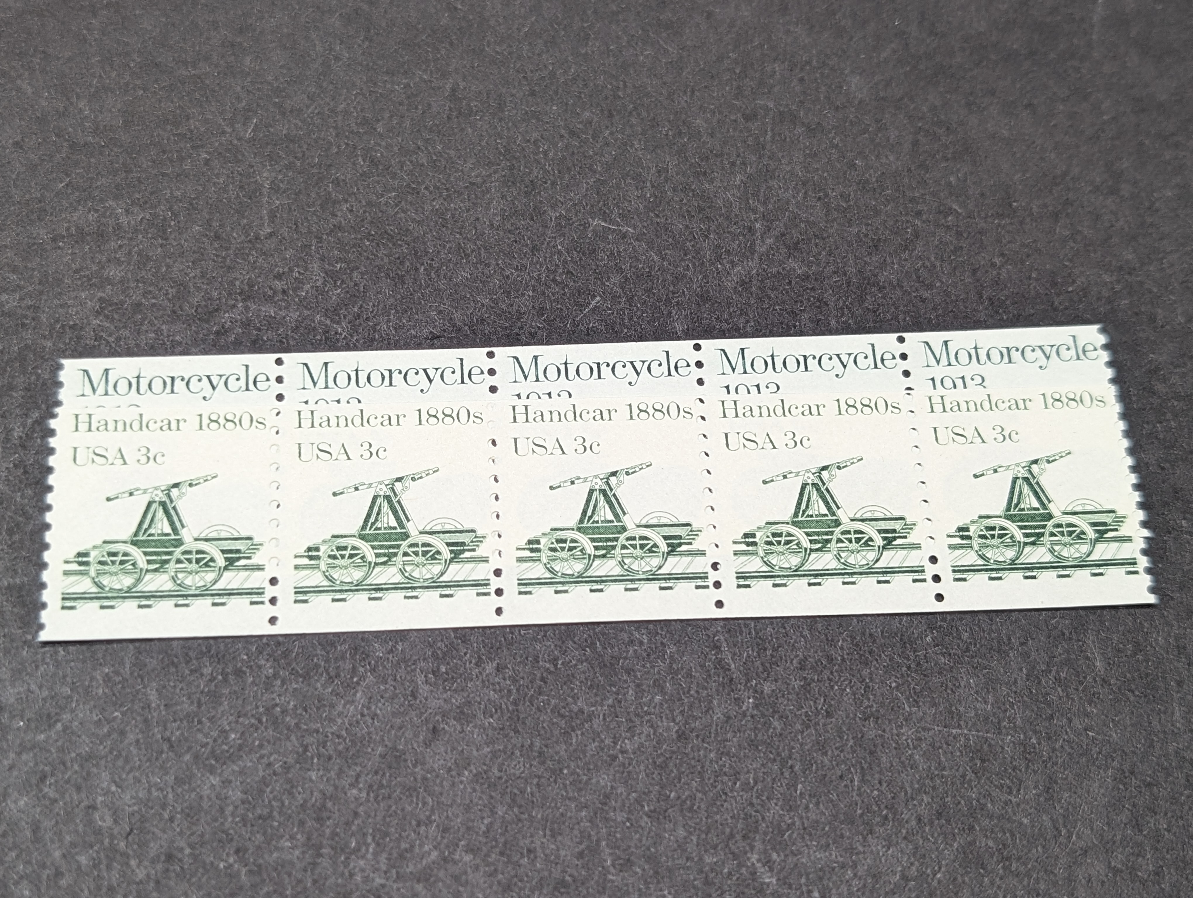 (5) Assorted U.S. Strip Sets Of Stamps, All Mint, Original Gum, Never Hinged