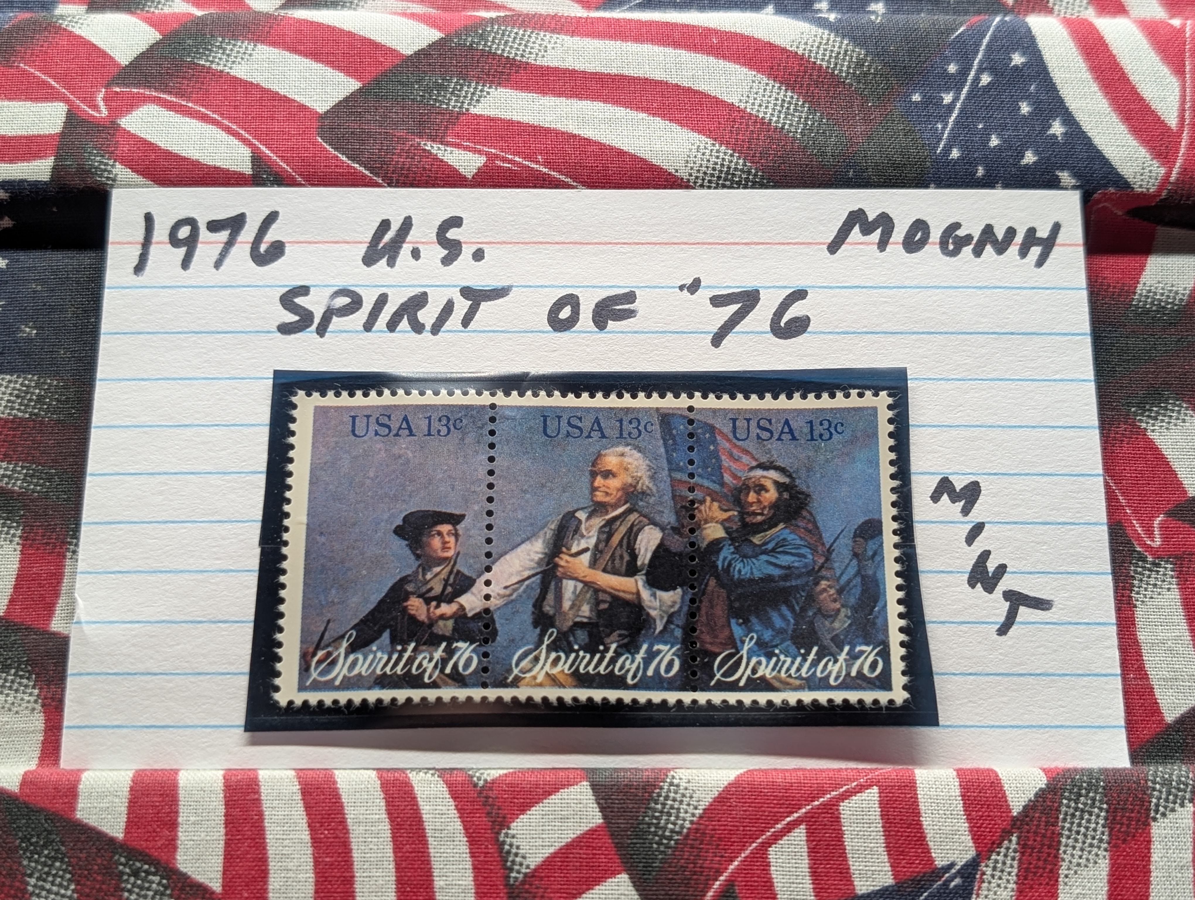 1976 U.S. Spirit Of "76 Stamps, Mint, Original Gum, Never Hinged