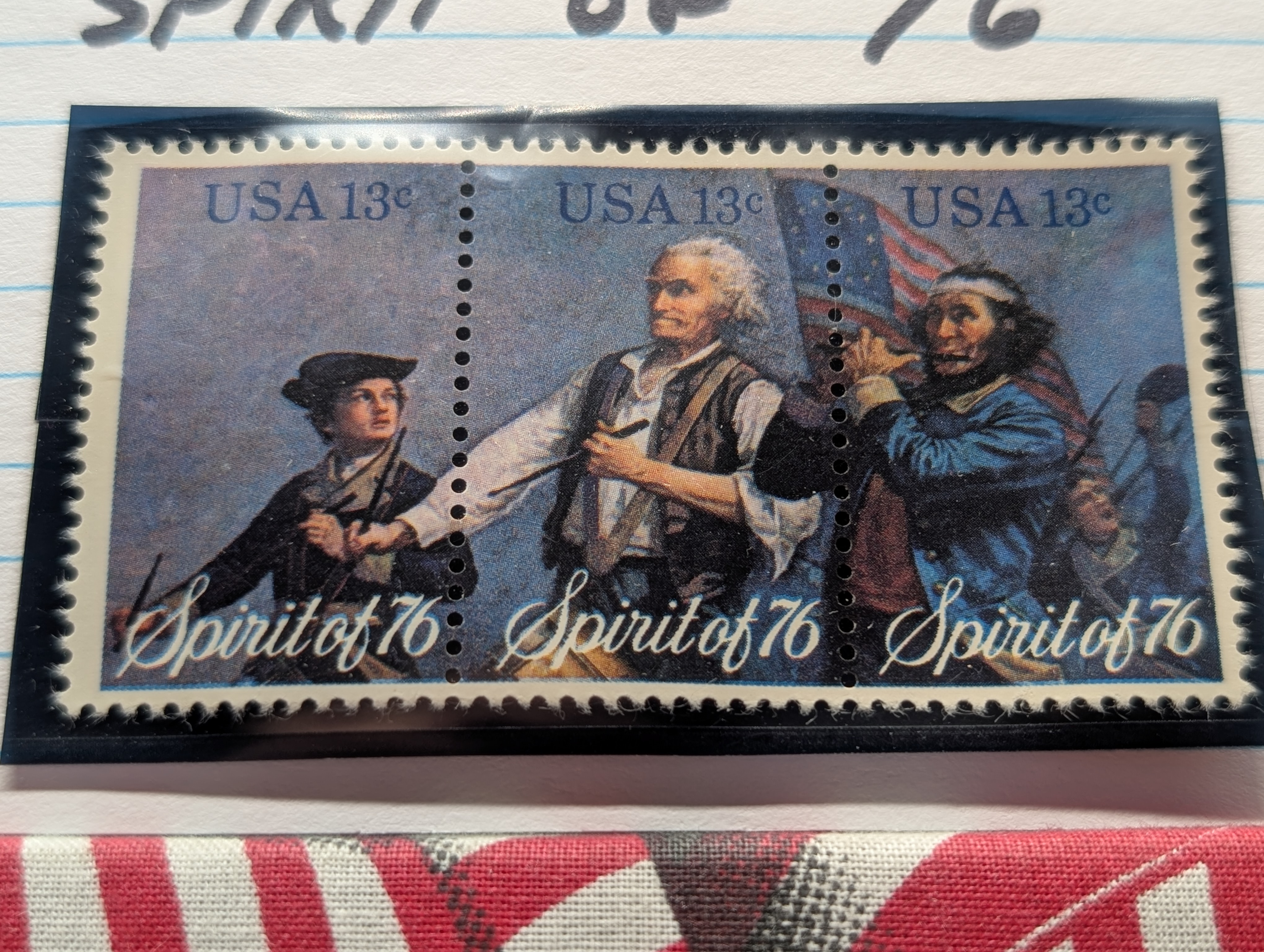 1976 U.S. Spirit Of "76 Stamps, Mint, Original Gum, Never Hinged