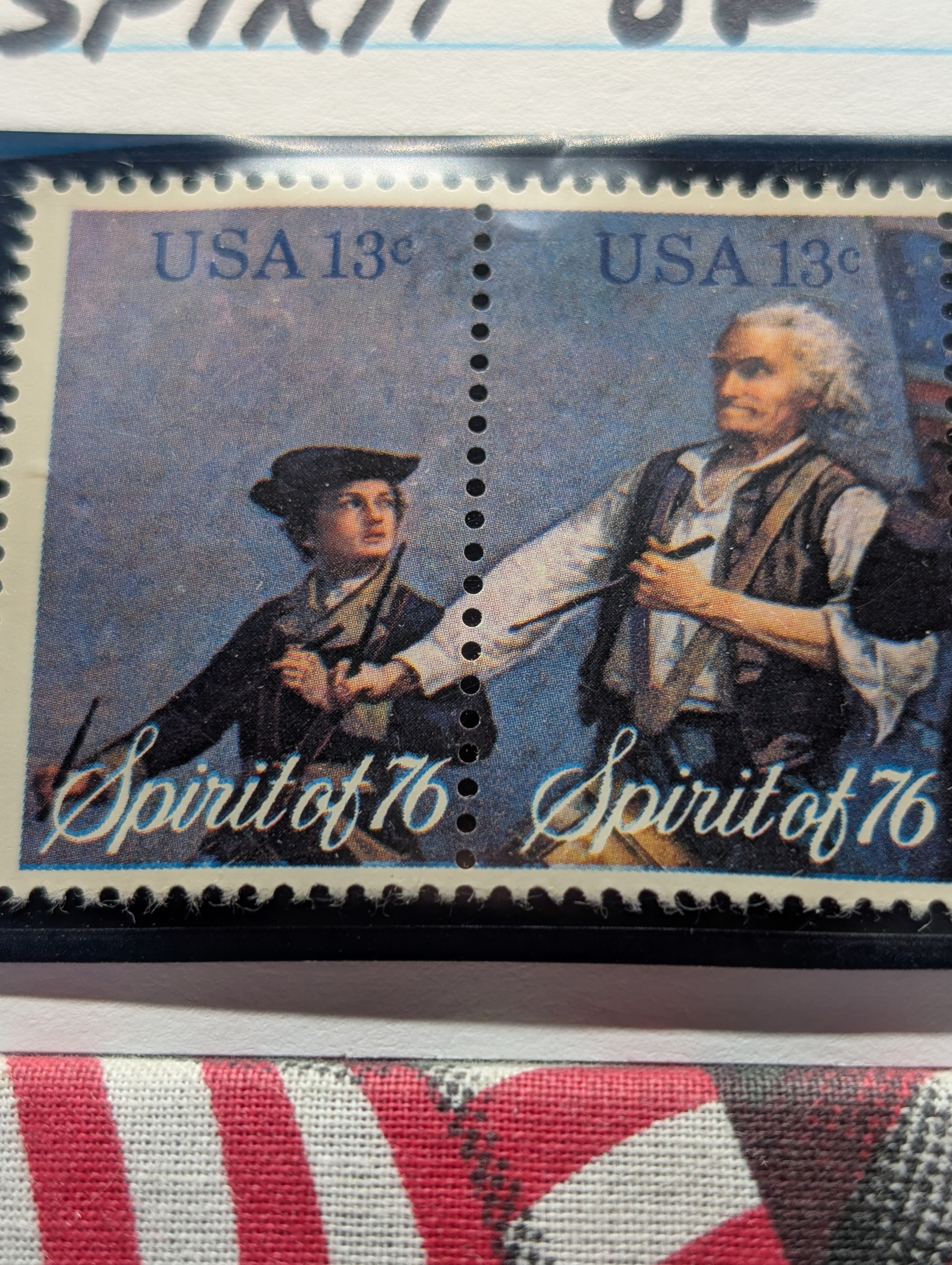 1976 U.S. Spirit Of "76 Stamps, Mint, Original Gum, Never Hinged