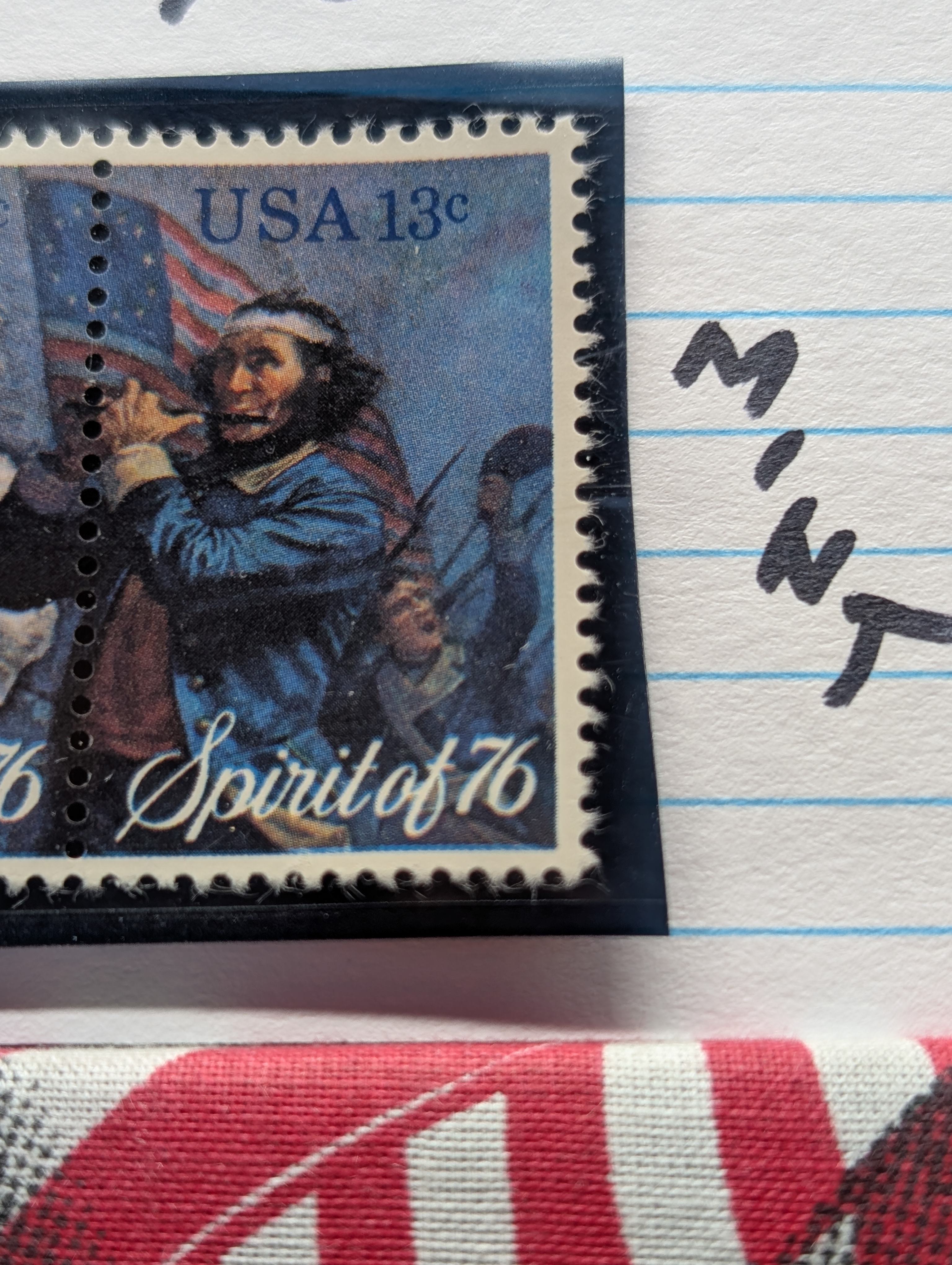 1976 U.S. Spirit Of "76 Stamps, Mint, Original Gum, Never Hinged