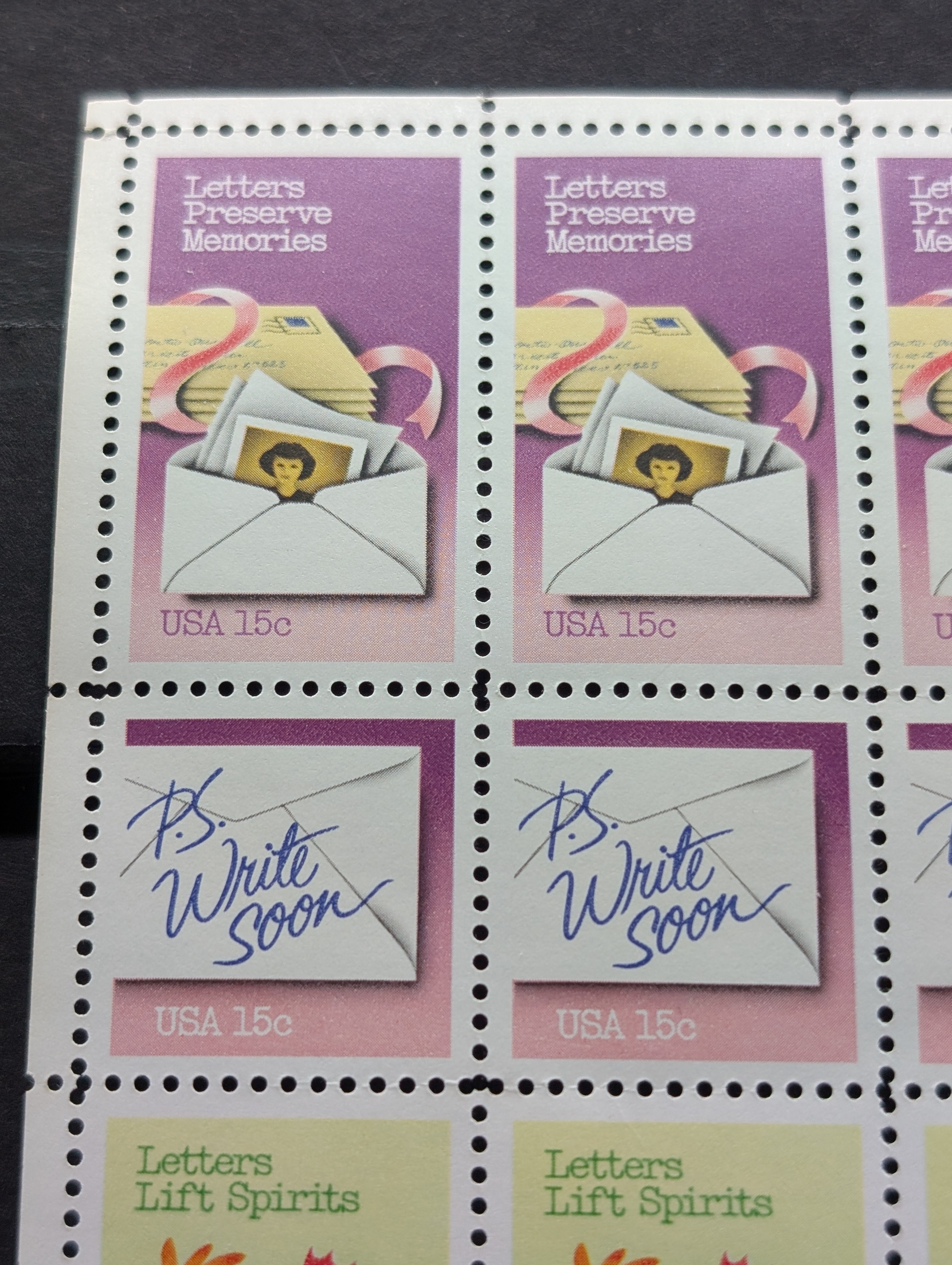 1980 Commemoratives Stamp Sheet, Mint, Original Gum, Never Hinged