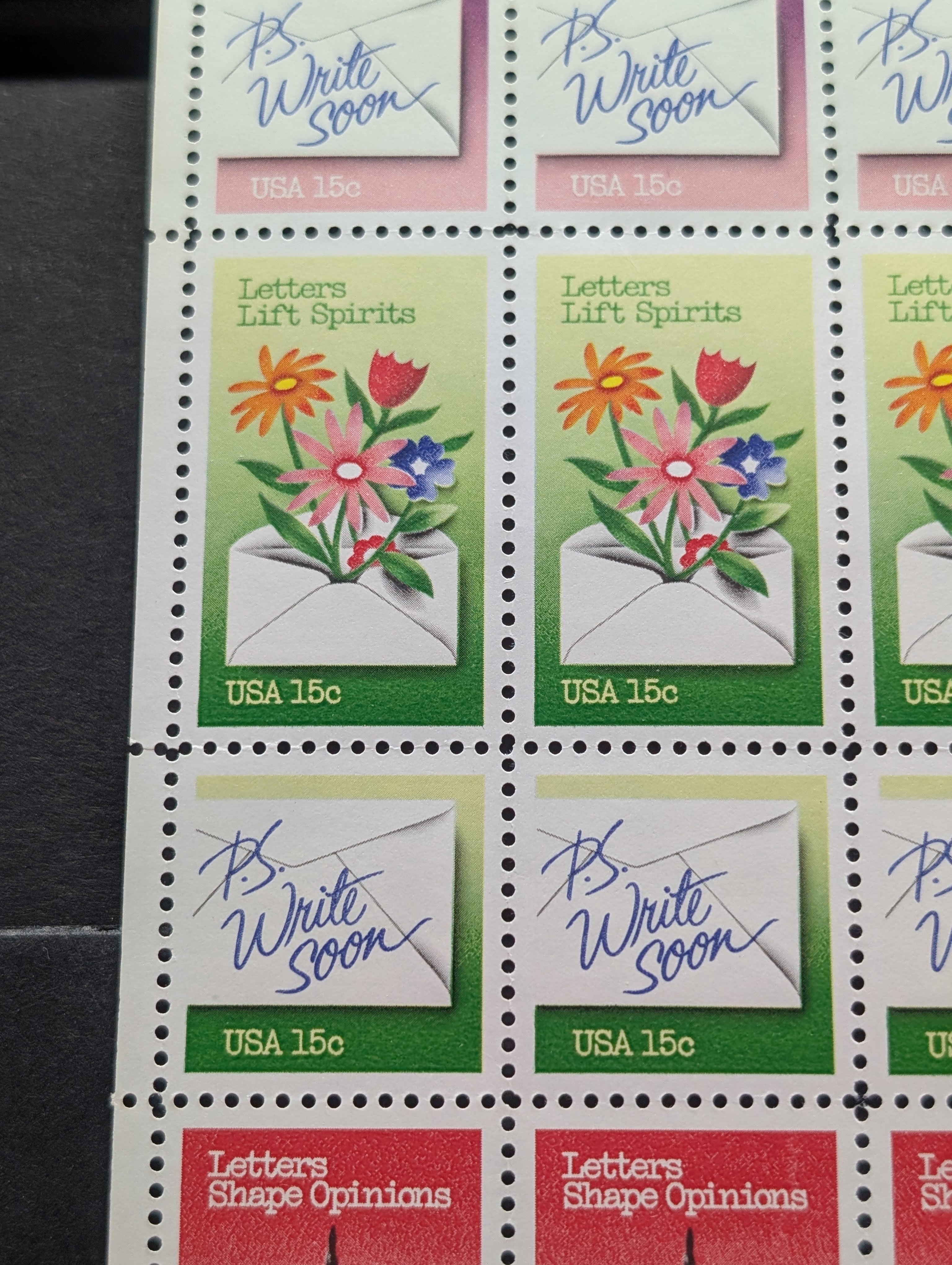 1980 Commemoratives Stamp Sheet, Mint, Original Gum, Never Hinged