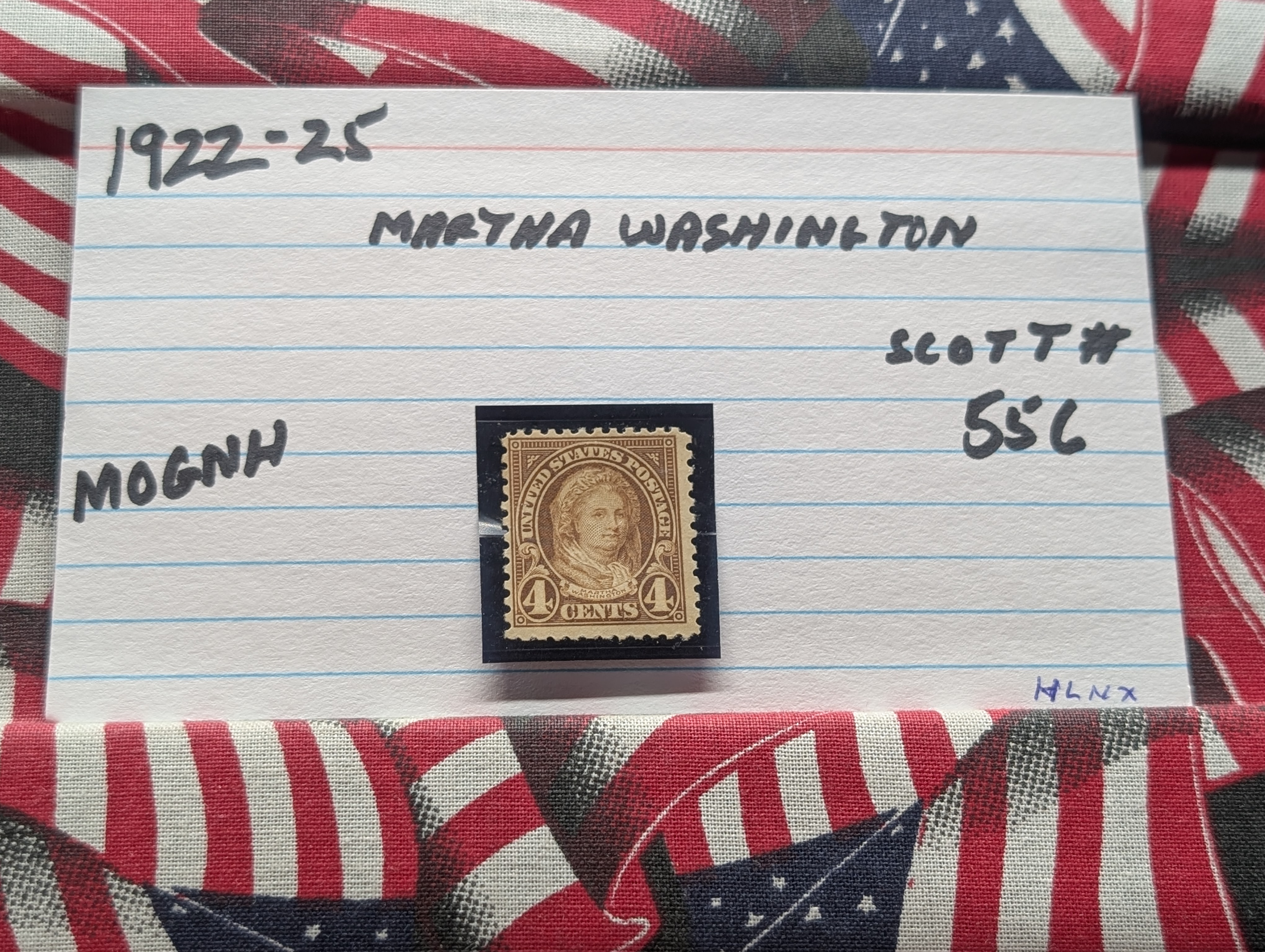 1922-1925 Martha Washington 4 Cents Stamp, Scott # 556, Mint, Original Gum, Never Hinged