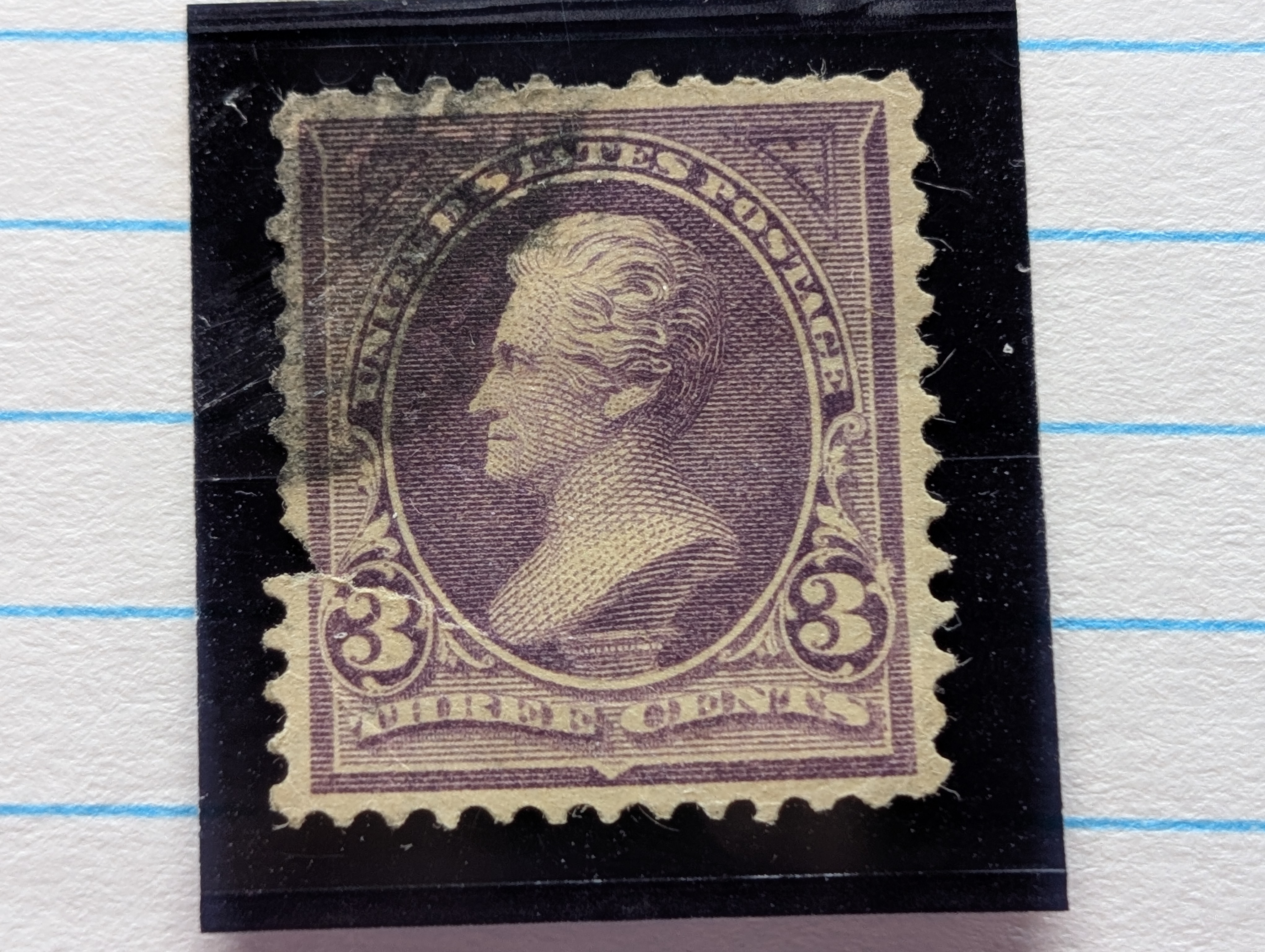 1893 Jackson 3 Cents Stamp, Scott # 253, Used