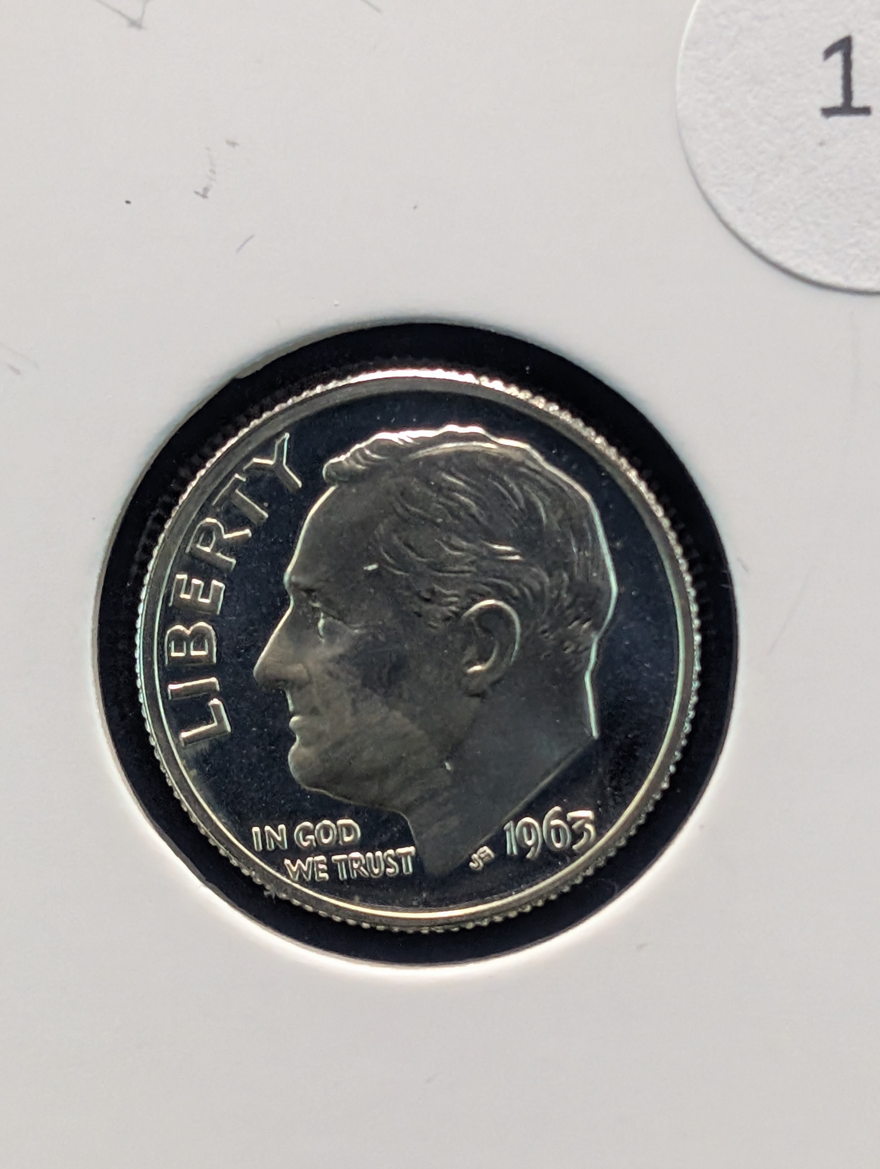 1963 Proof Roosevelt Dime, 90% Silver