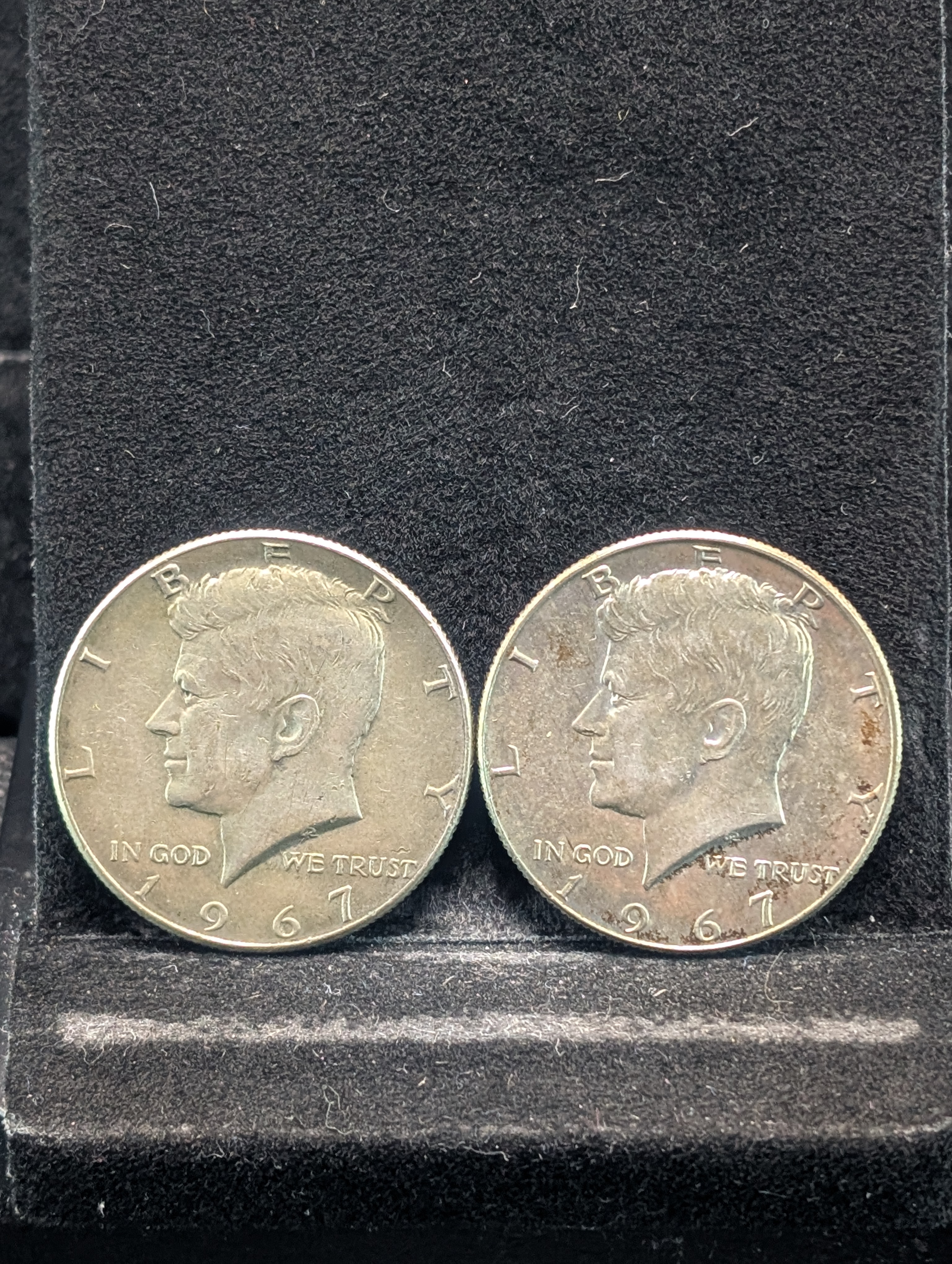 (2) 1967-P 40% Silver Kennedy Half Dollars
