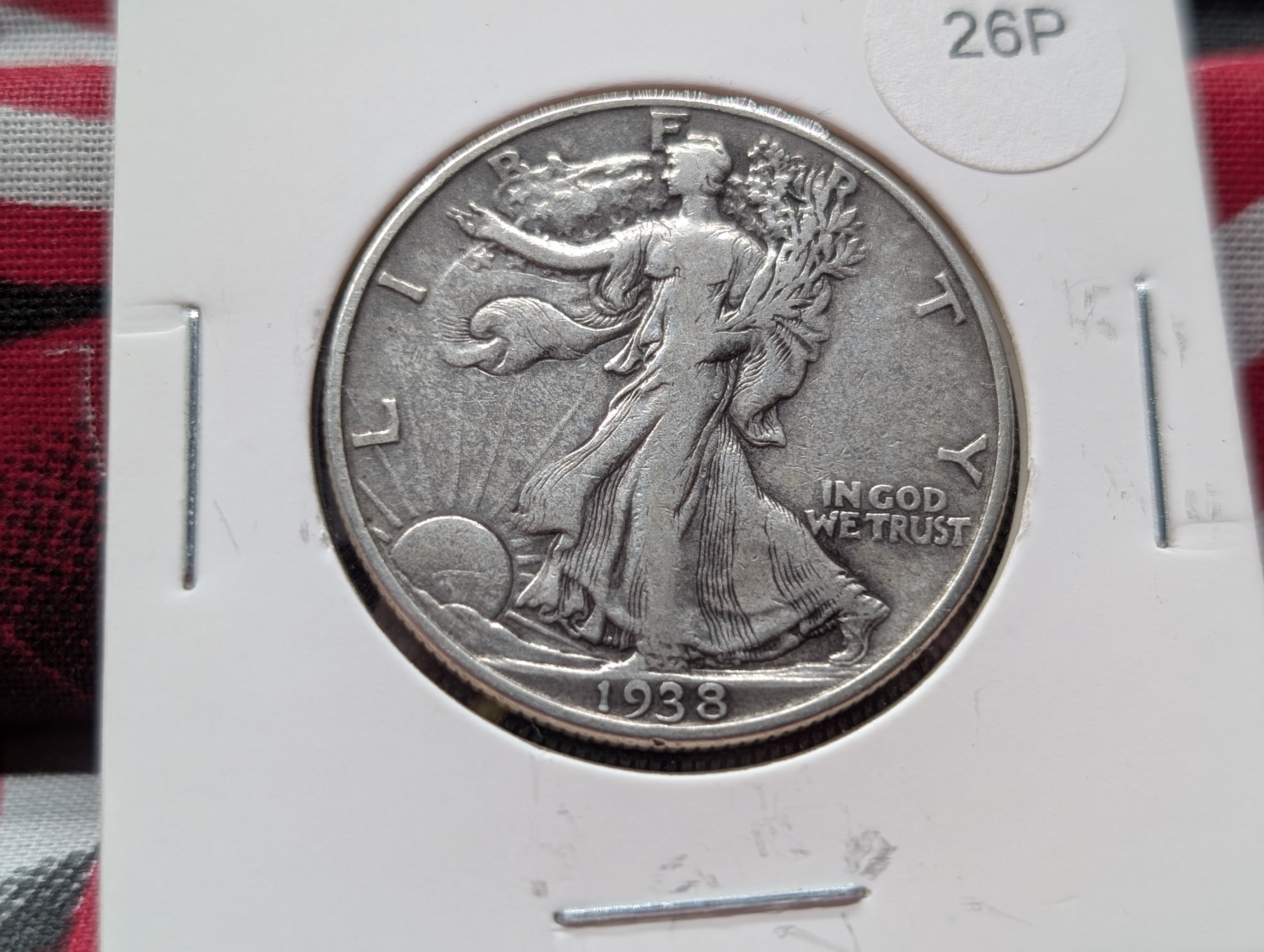 1938-P Walking Liberty 90% Silver Half Dollar