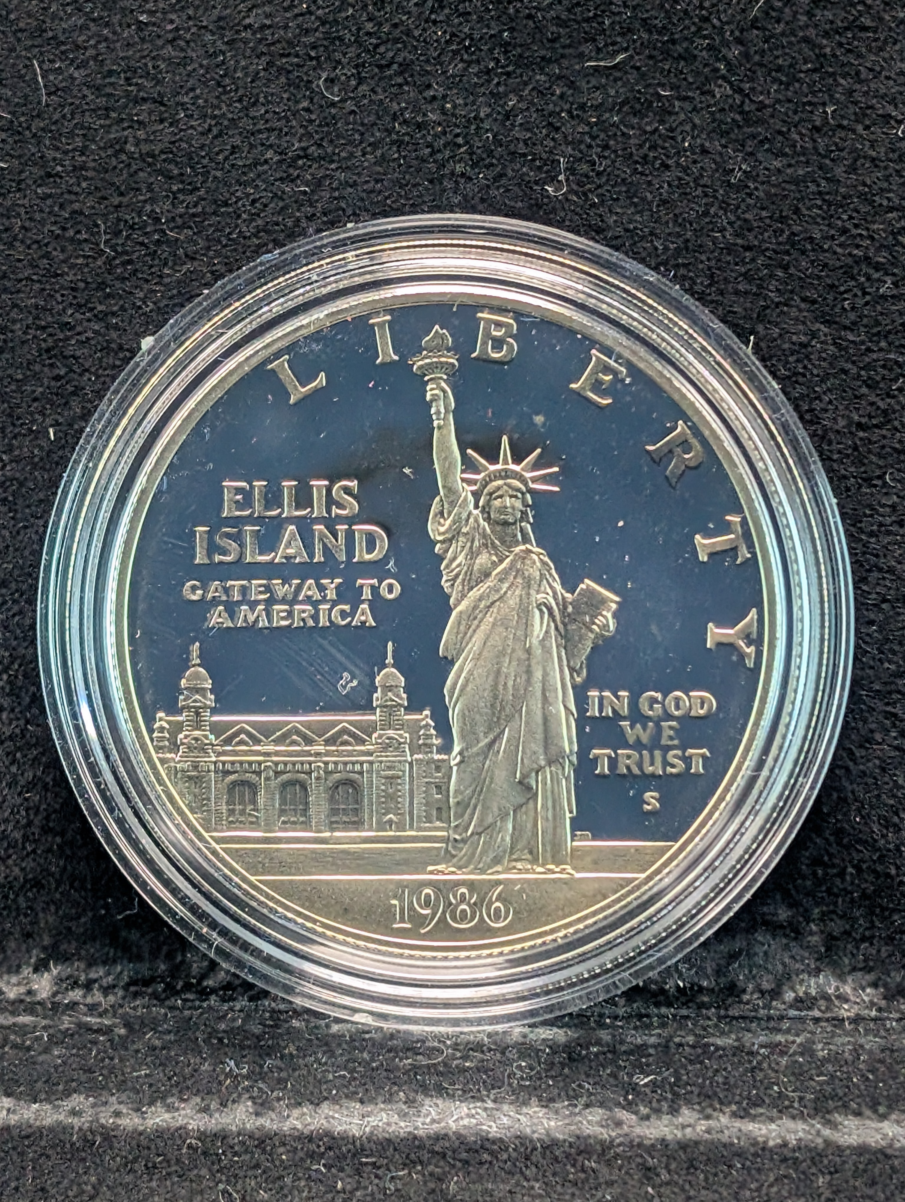1986-S Proof Liberty Commemorative Silver Dollar, 26.73 Grams .900 Silver