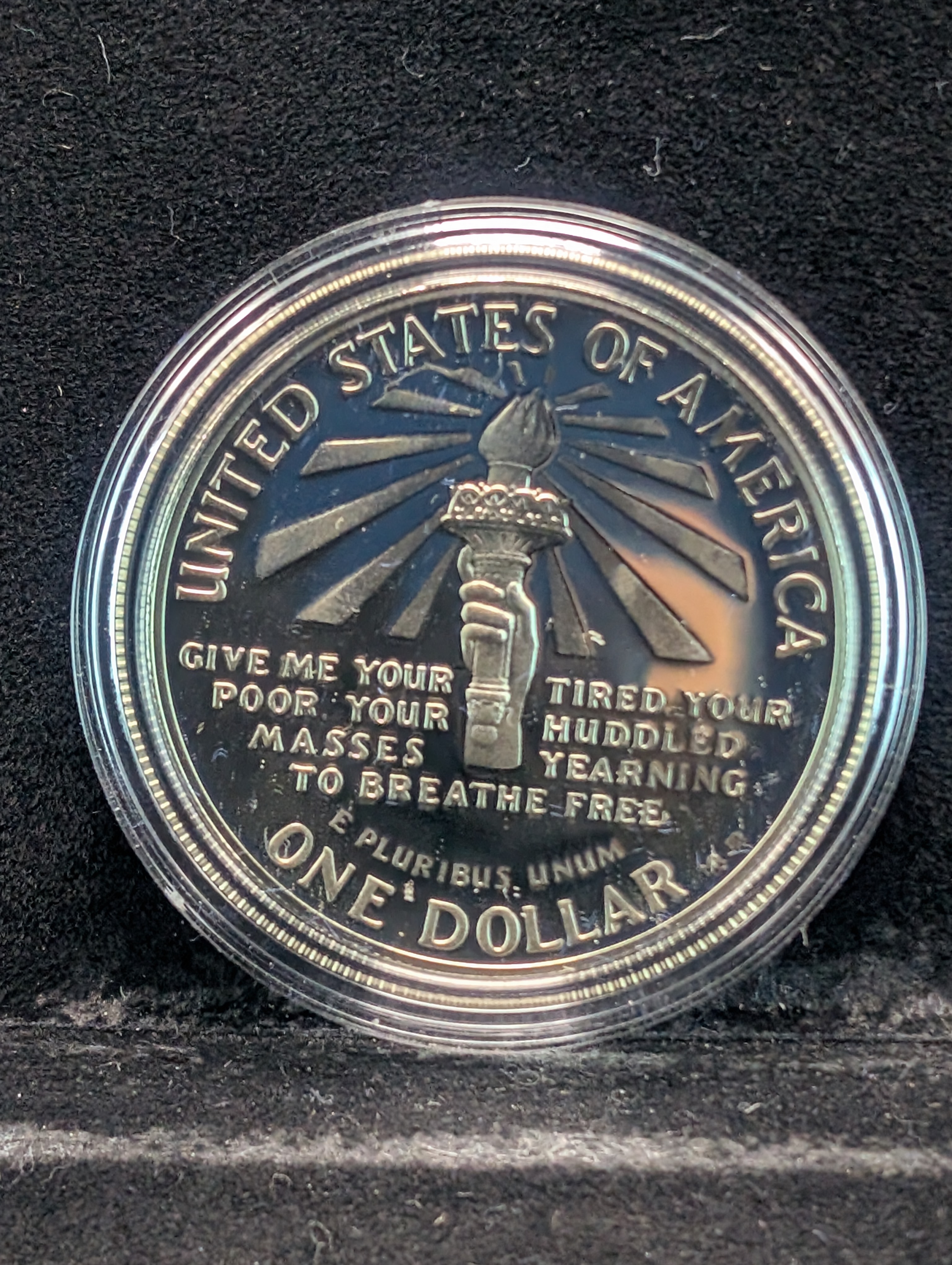 1986-S Proof Liberty Commemorative Silver Dollar, 26.73 Grams .900 Silver