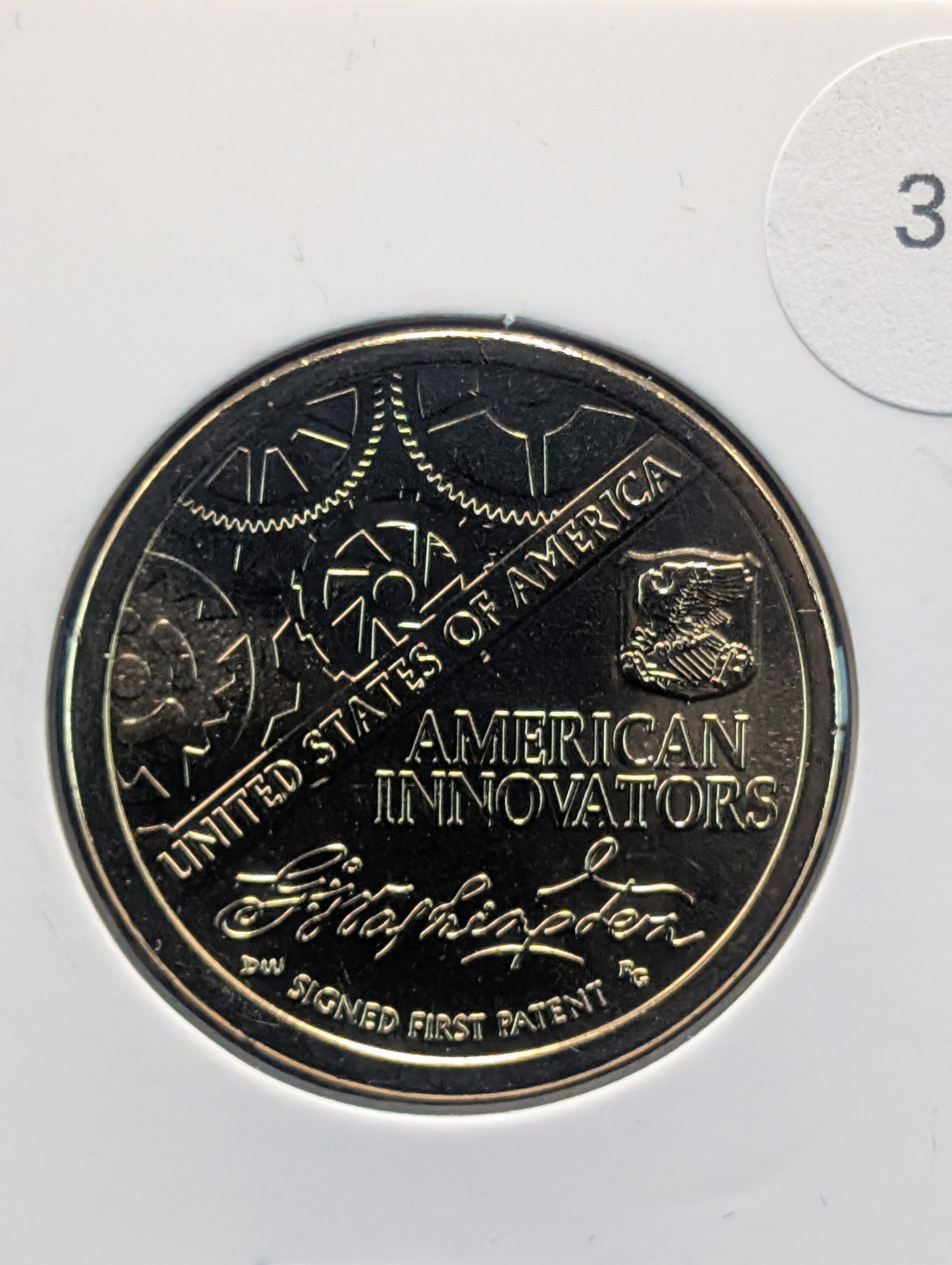 2018-D Uncirculated George Washington Patent Dollar, First of the Innovation Series