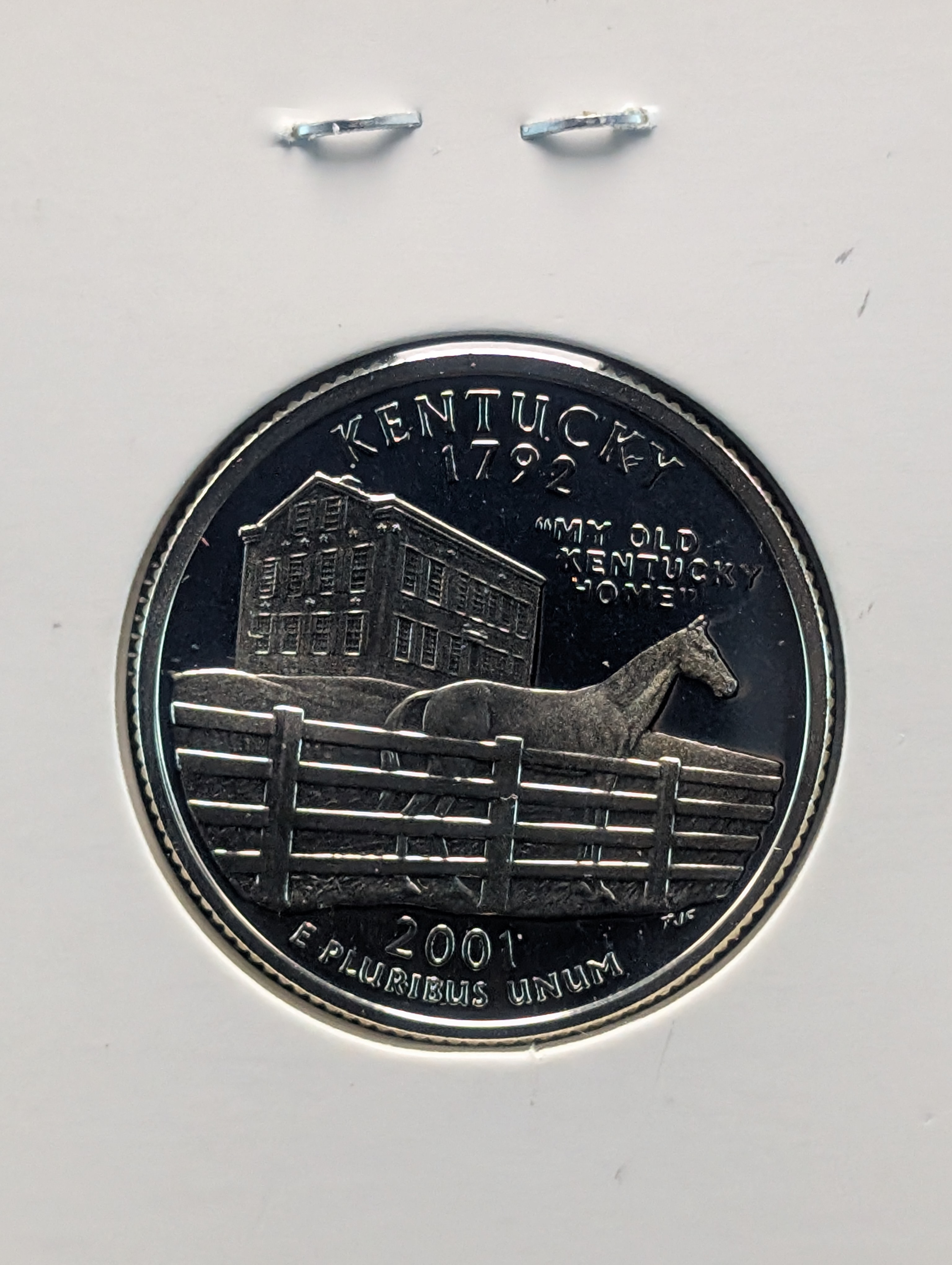 2001-S Proof 90% Silver State Quarter, Kentucky (KY)