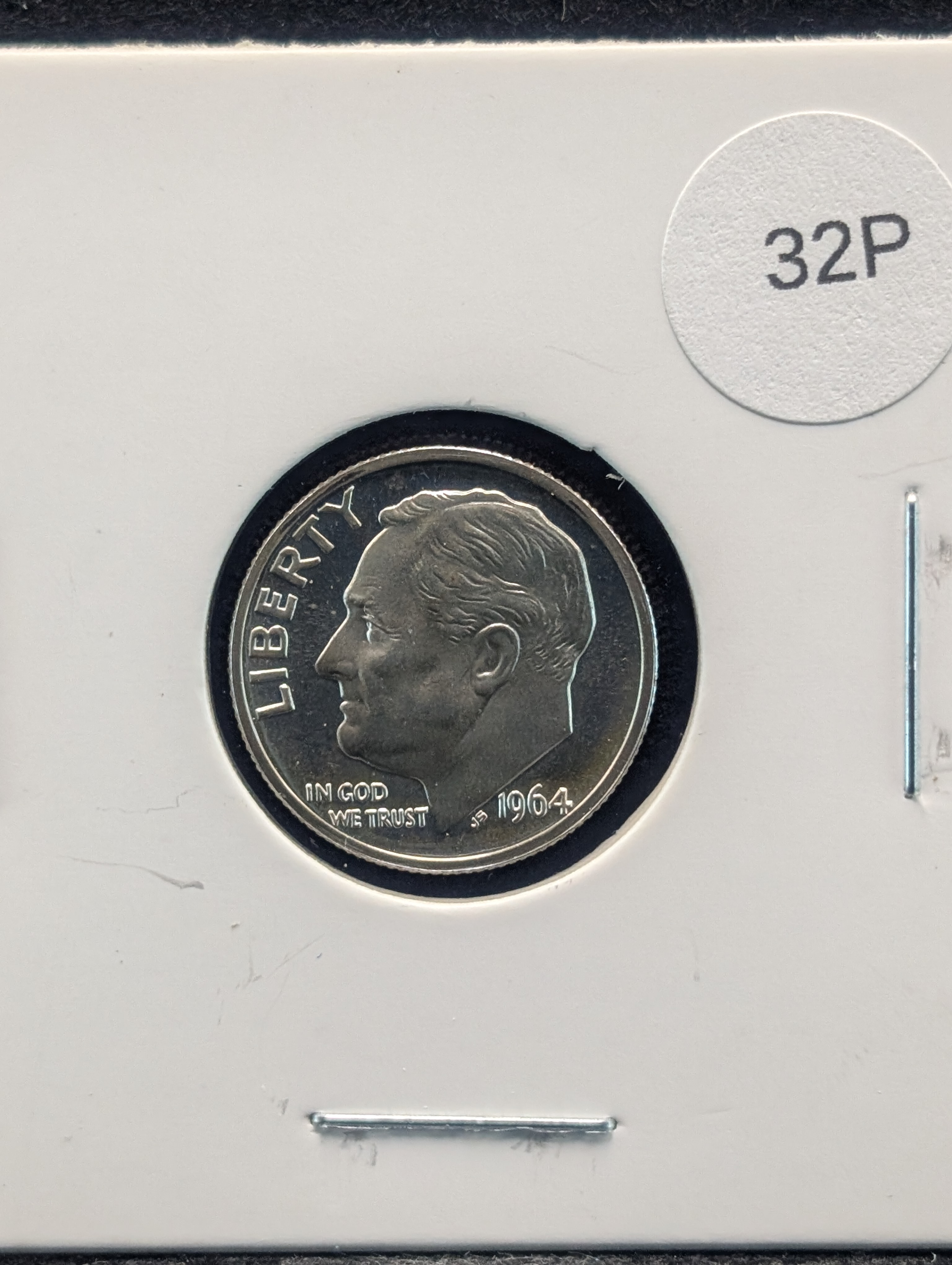 1964 Proof Roosevelt Dime, 90% Silver, Beautiful Coin!