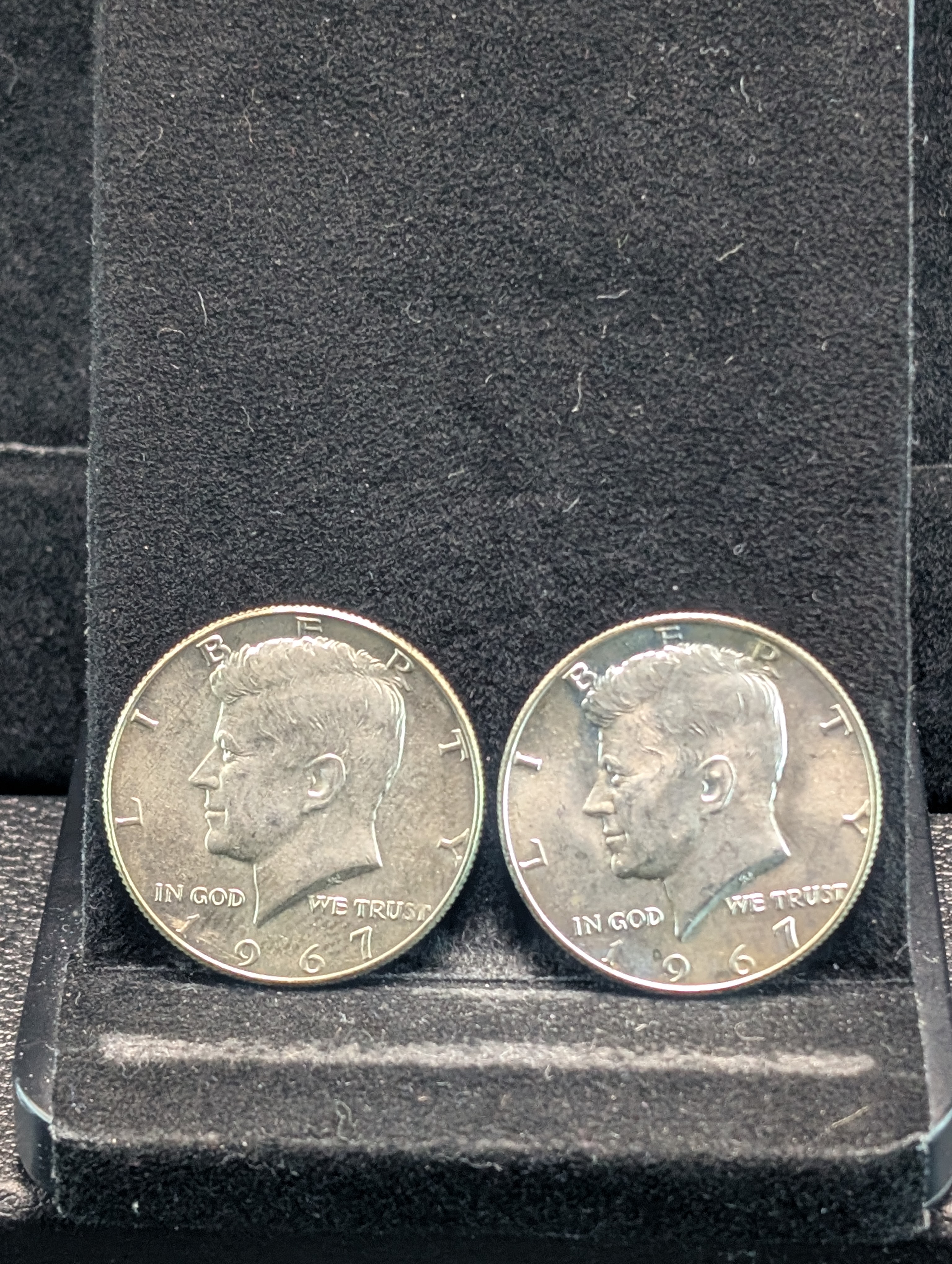 (2) 1967-P 40% Silver Kennedy Half Dollars