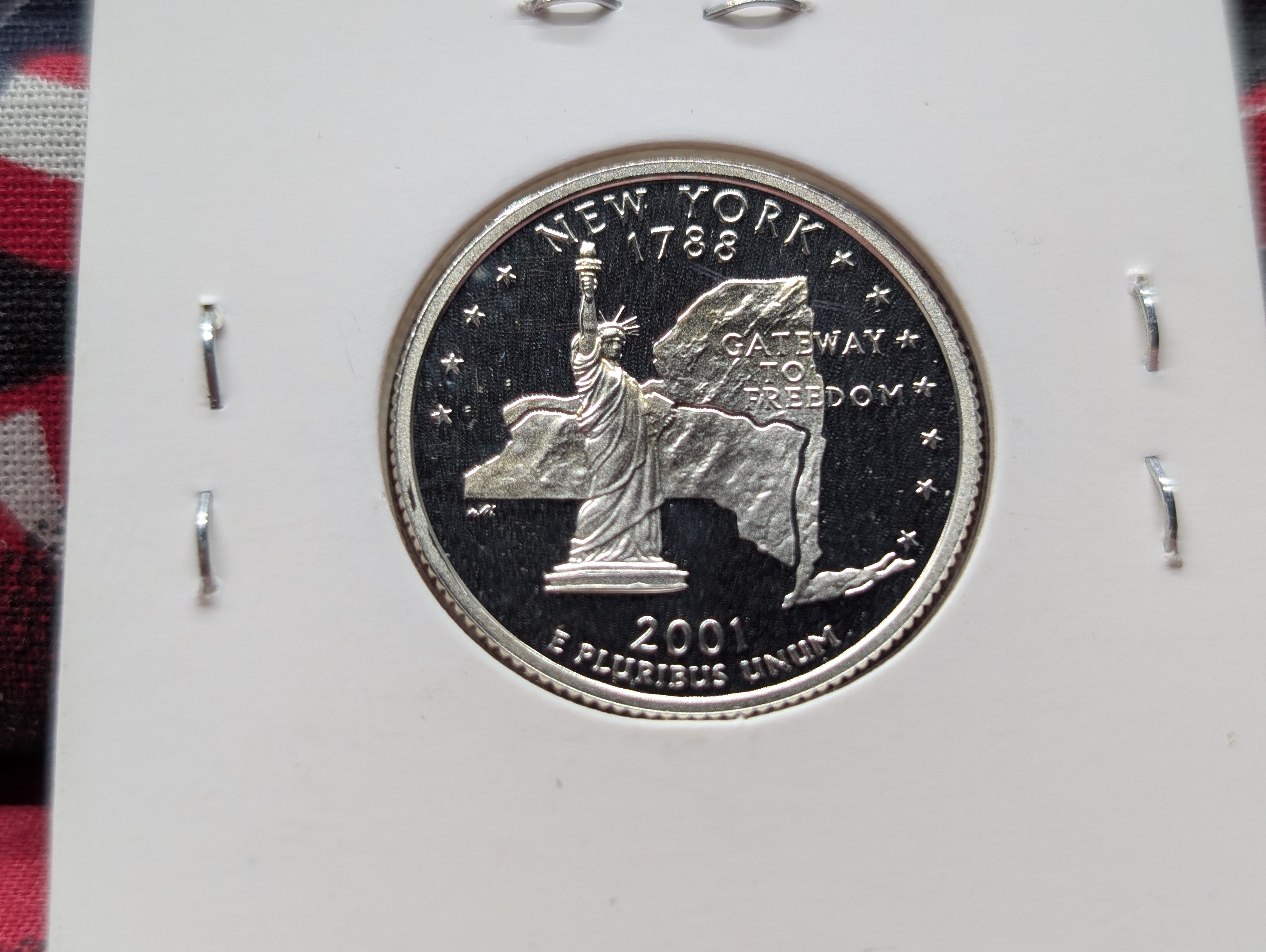 2001-S Proof 90% Silver State Quarter, New York (NY)