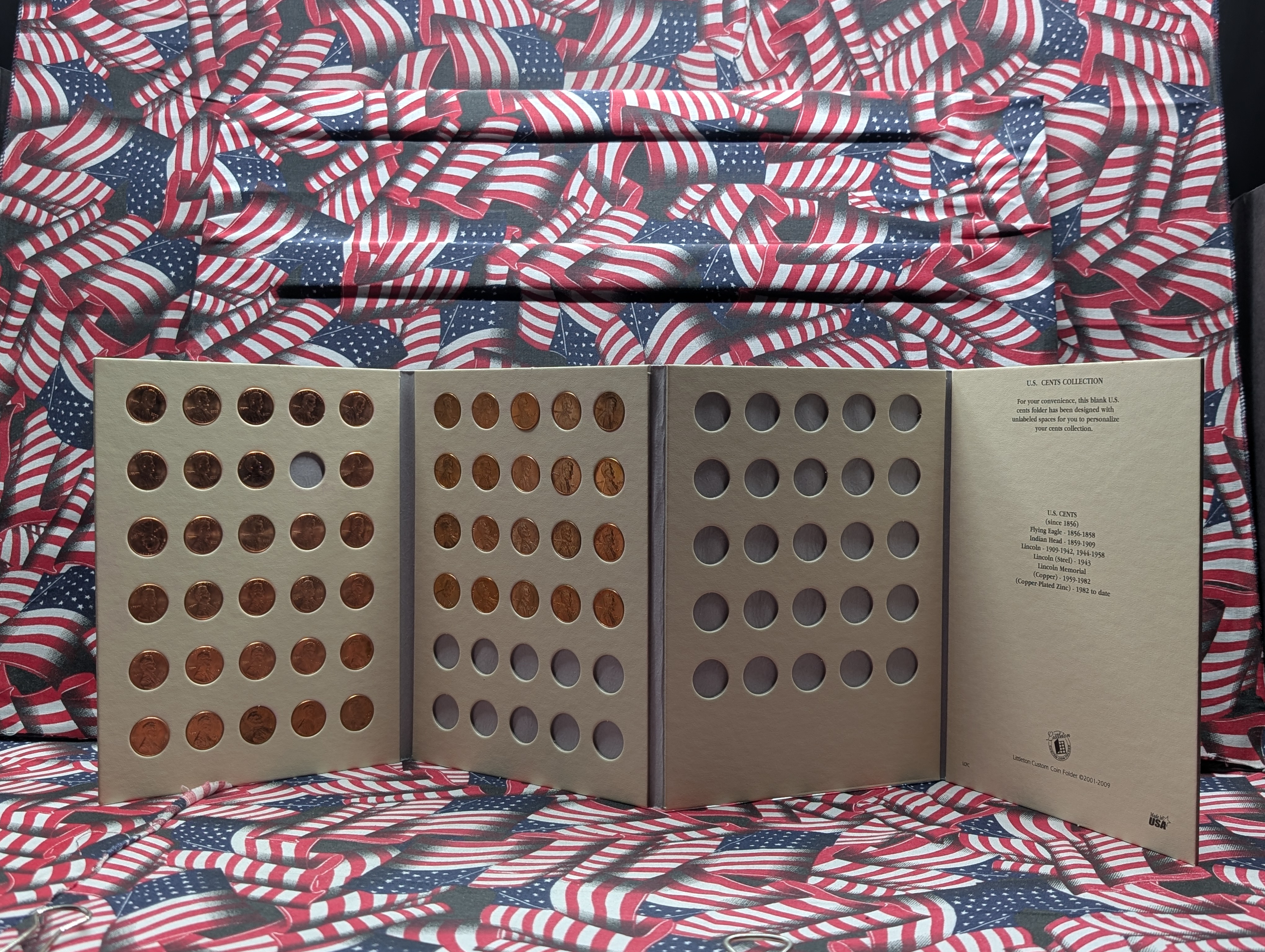 1959-2008 Lincoln Cents In Littleton Album, 49 Coins Total