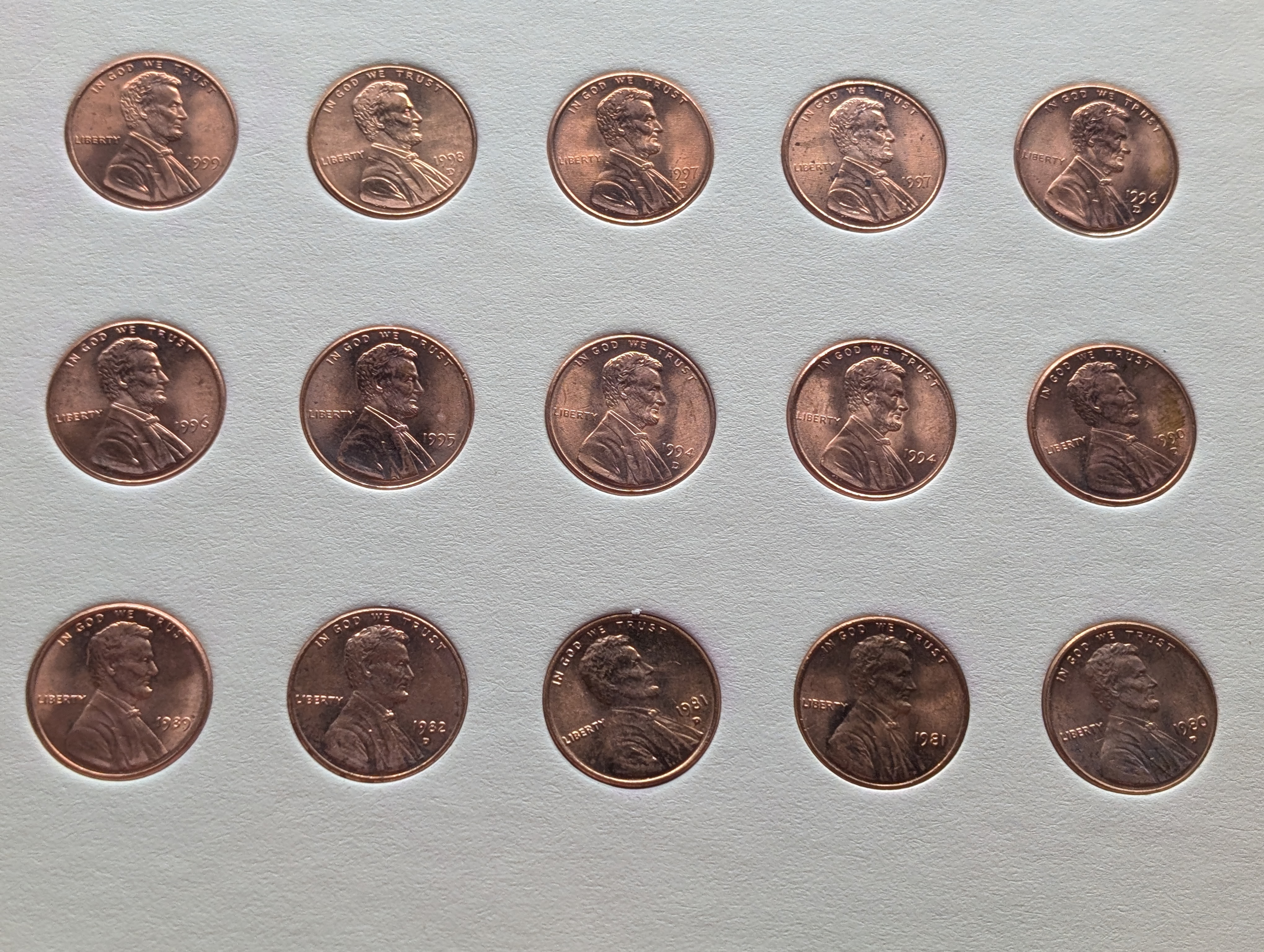 1959-2008 Lincoln Cents In Littleton Album, 49 Coins Total