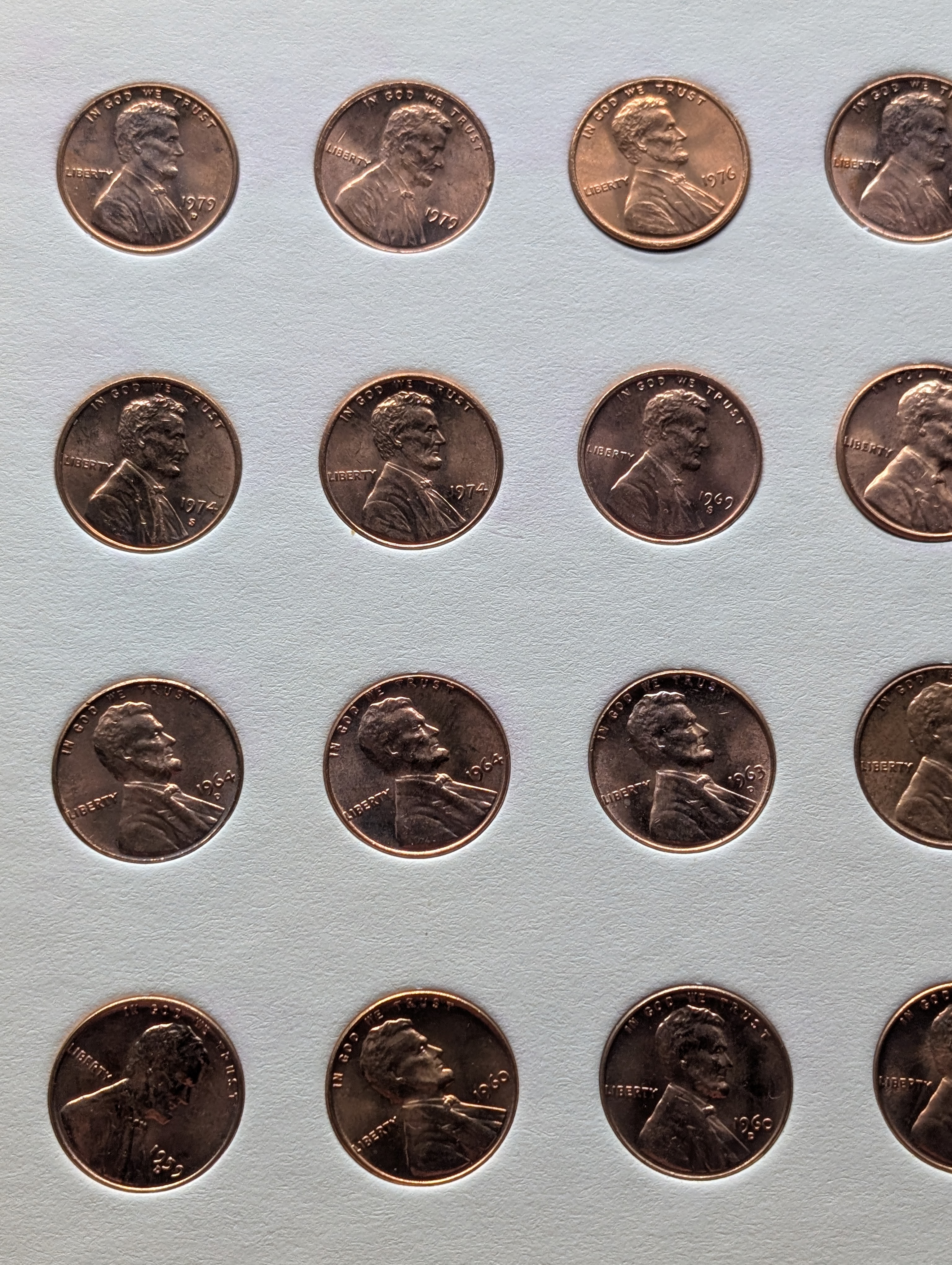1959-2008 Lincoln Cents In Littleton Album, 49 Coins Total