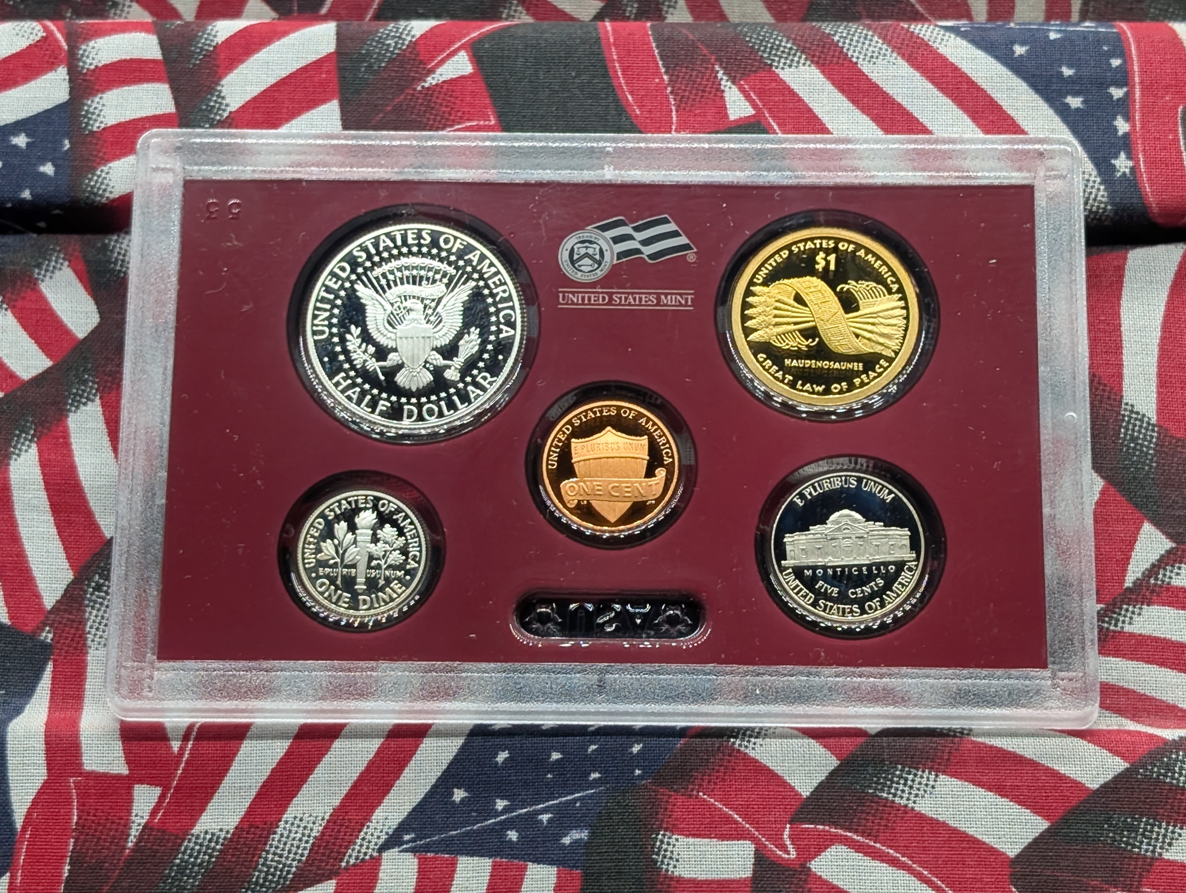 2010-S U.S. Mint Silver Proof Set In OGP With COA - Includes America The Beautiful 90% Silver Quarters & Four Presidential Dollars - 7 Total