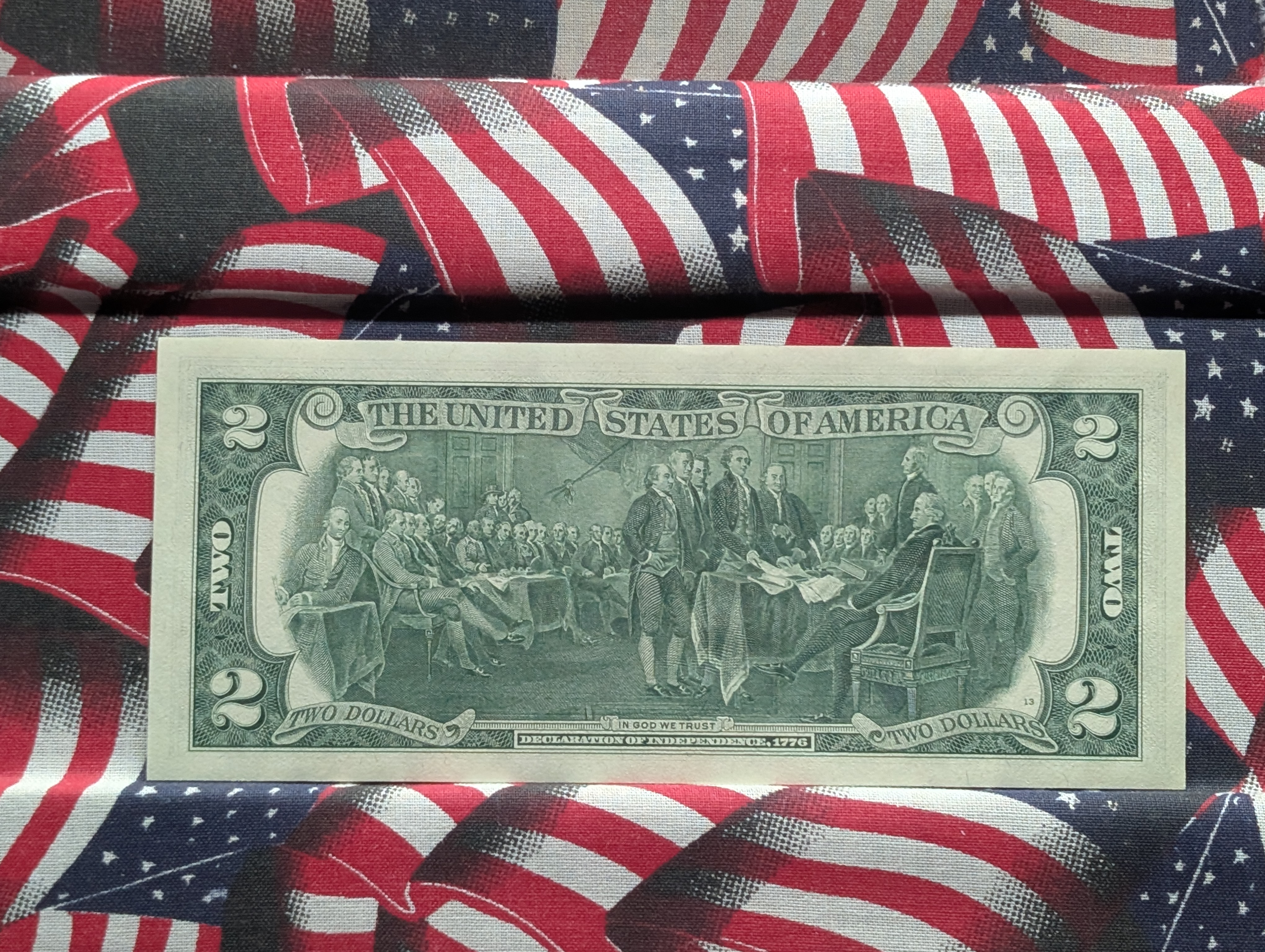 1976 Series $2 U.S. Federal Reserve Note In A Best Wishes Envelope