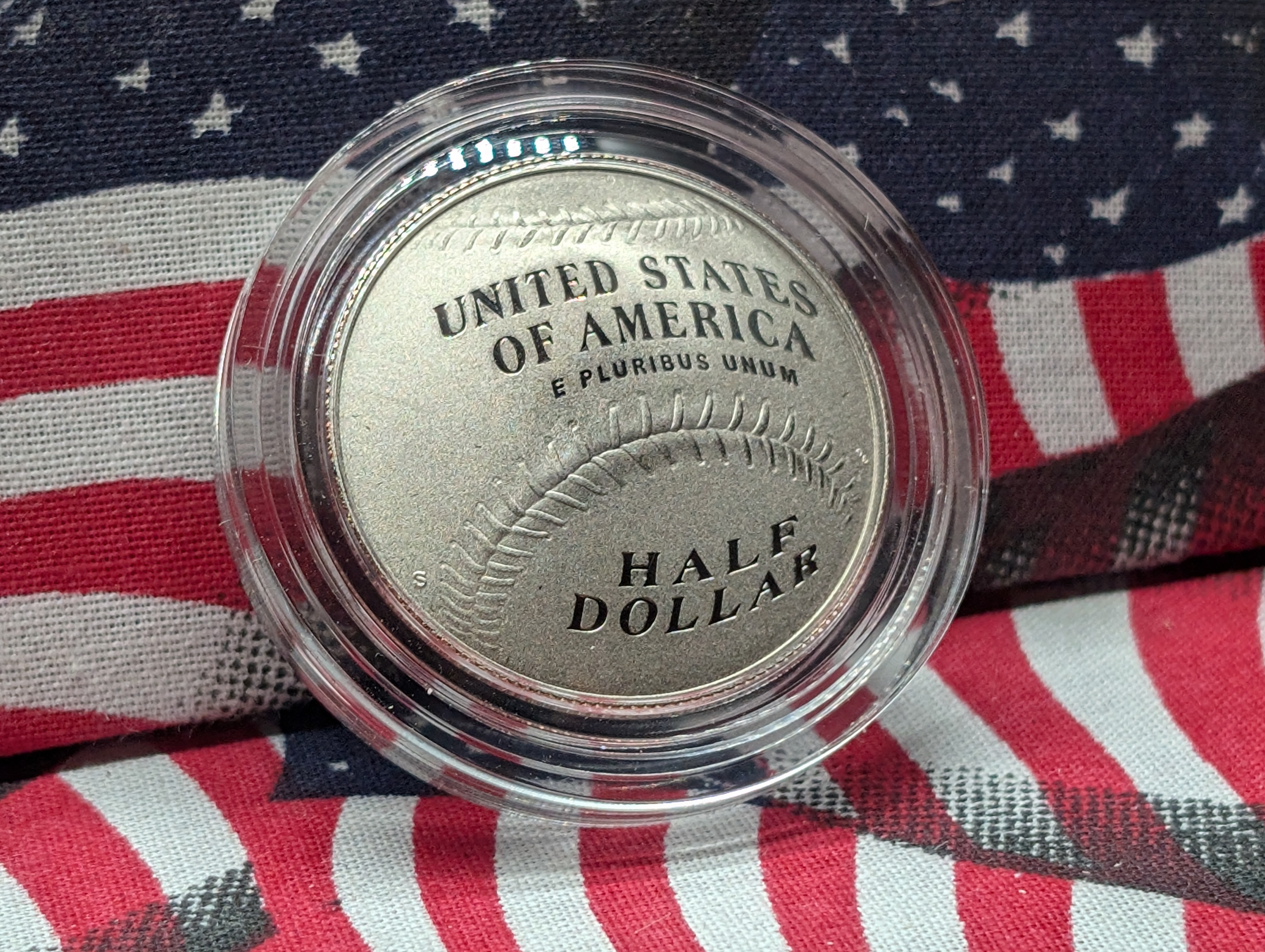2014-S Proof Baseball Hall of Fame Commemorative Clad Half Dollar, Curved Design, in OGP with COA