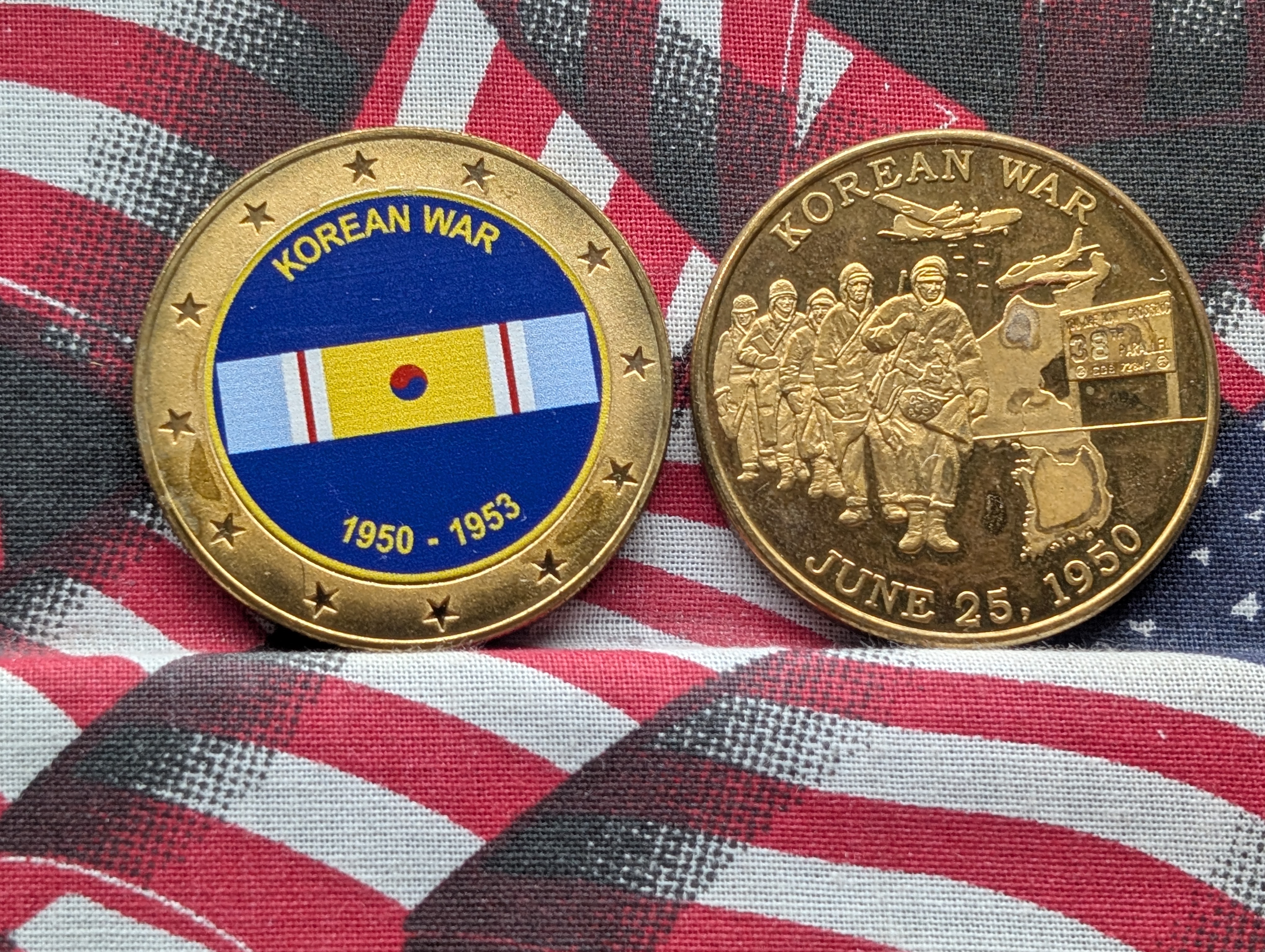 Korean War Veterans Collection, Two Solid Bronze Medals