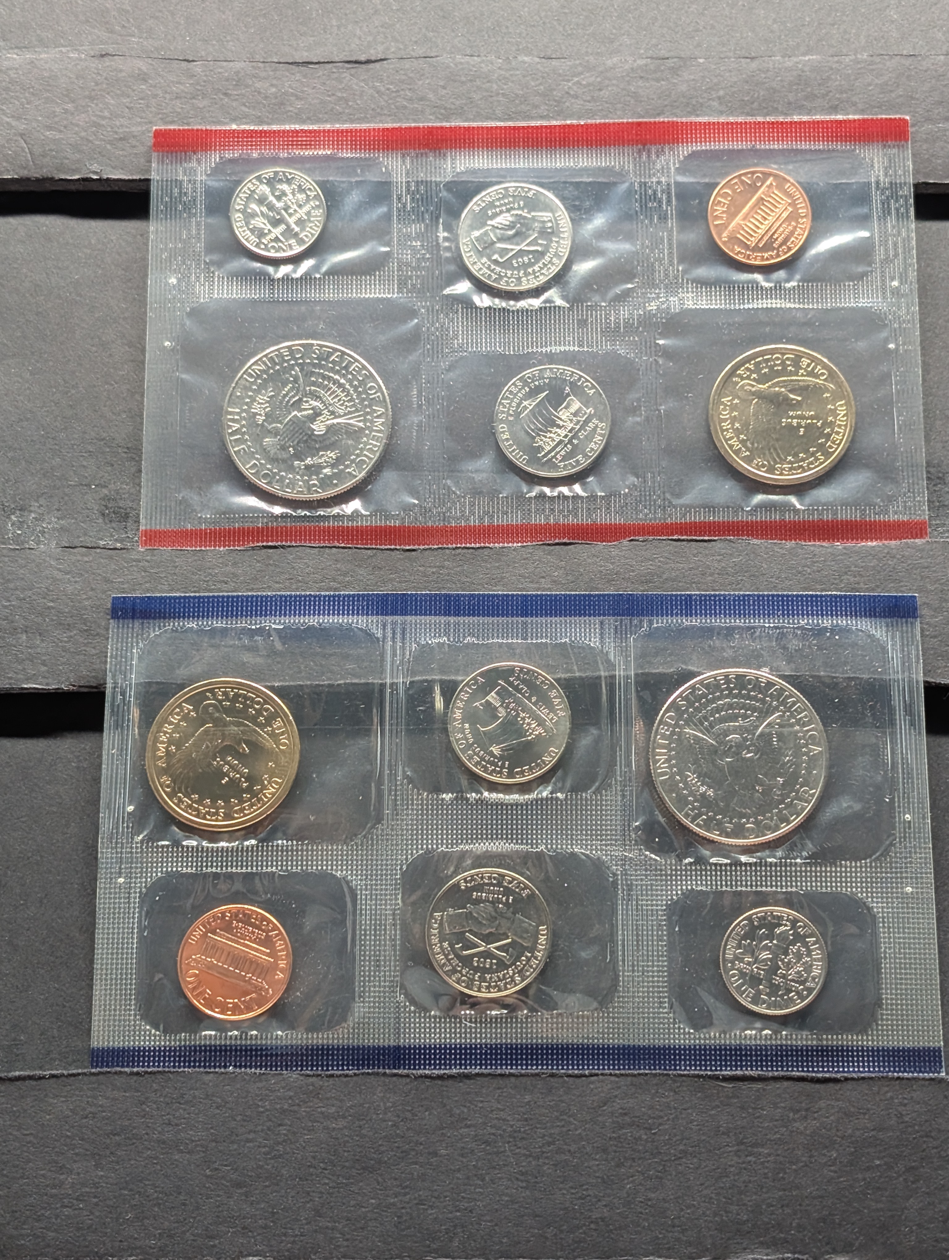 Partial 2004 P&D U.S. Mint Uncirculated Coin Set, No Quarters - NO ENVELOPE