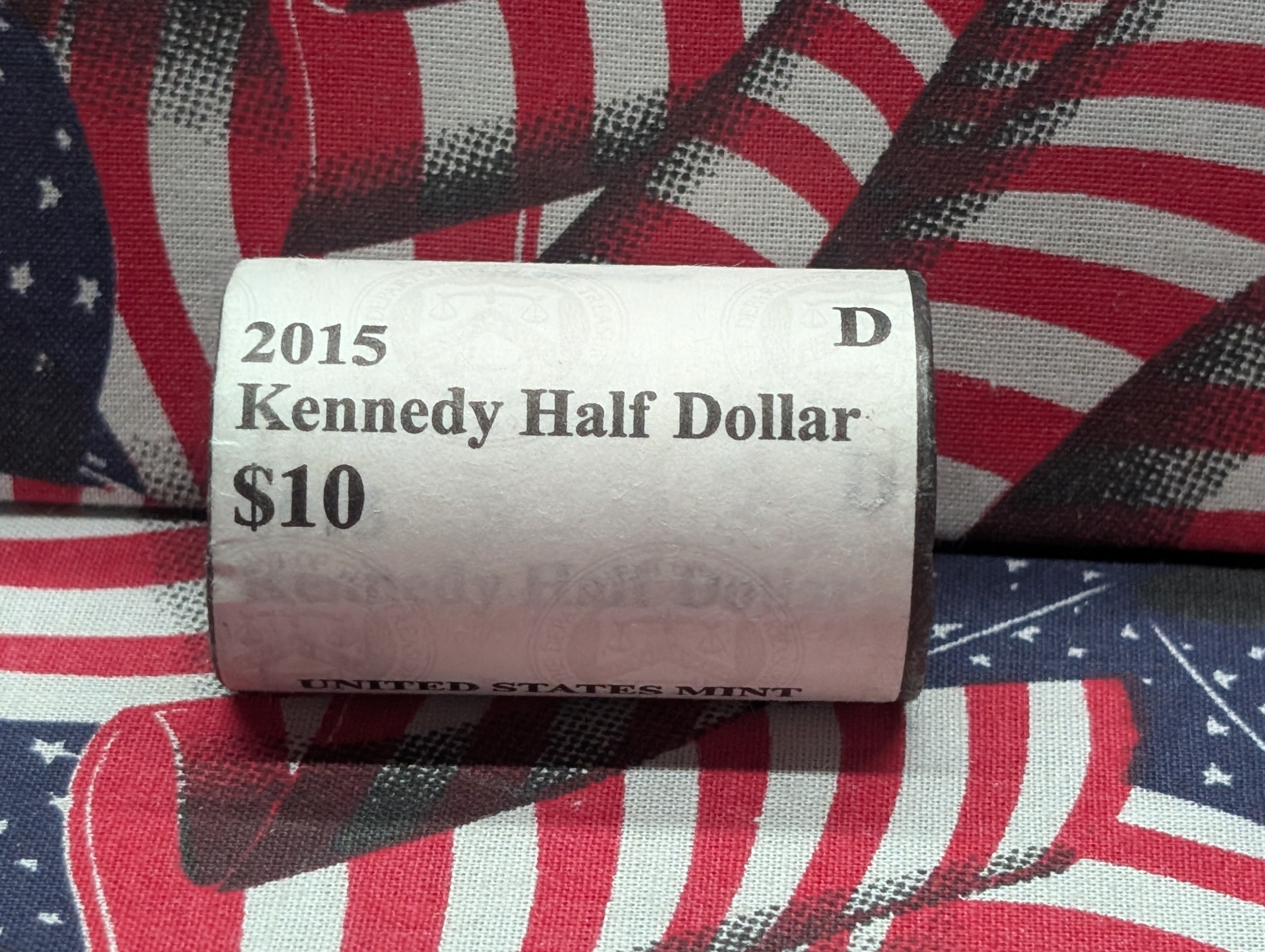 2015-D Kennedy Half Dollar Unopened Roll, 20 Coins