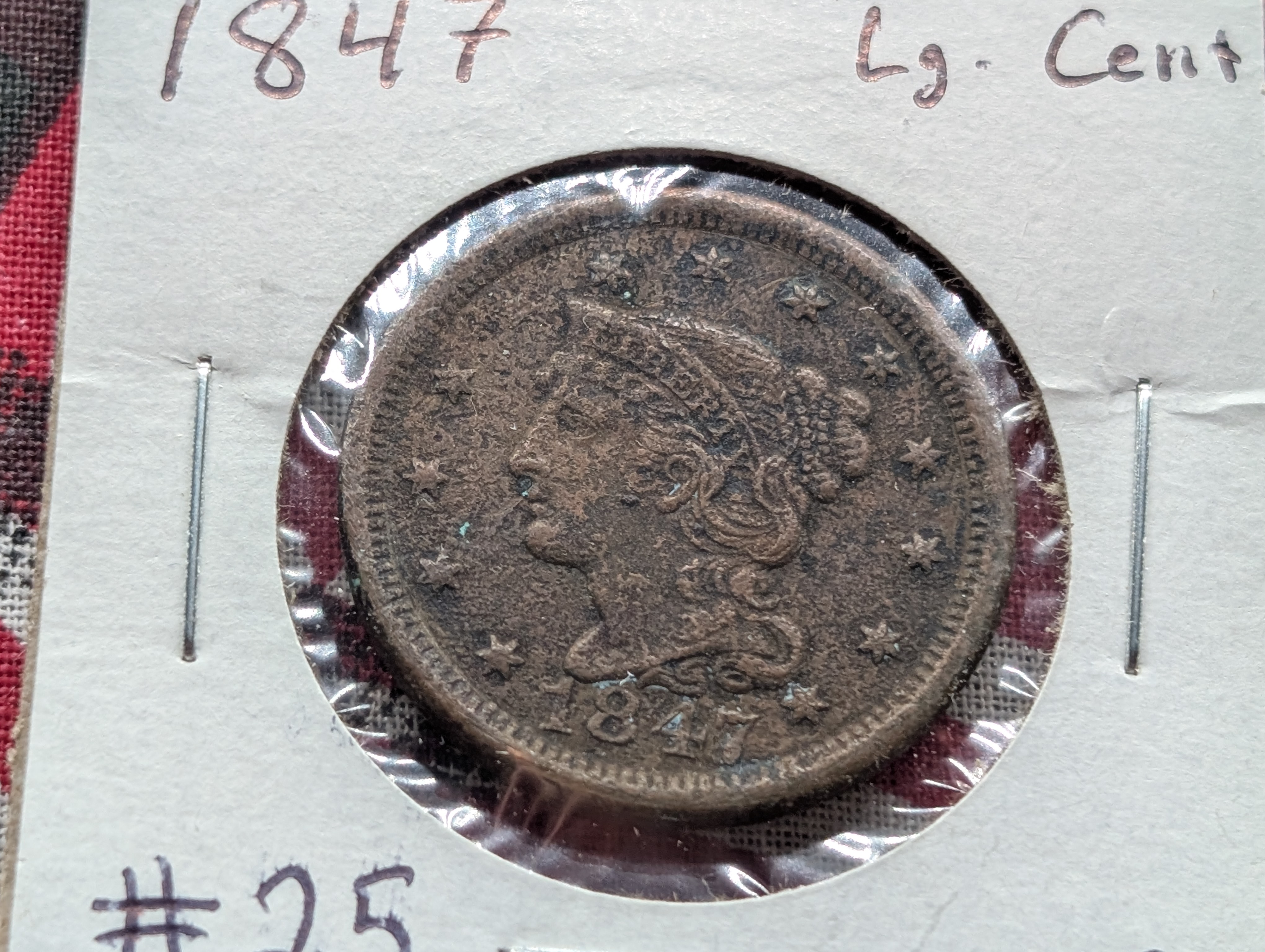 1847 Braided Hair Large Cent.