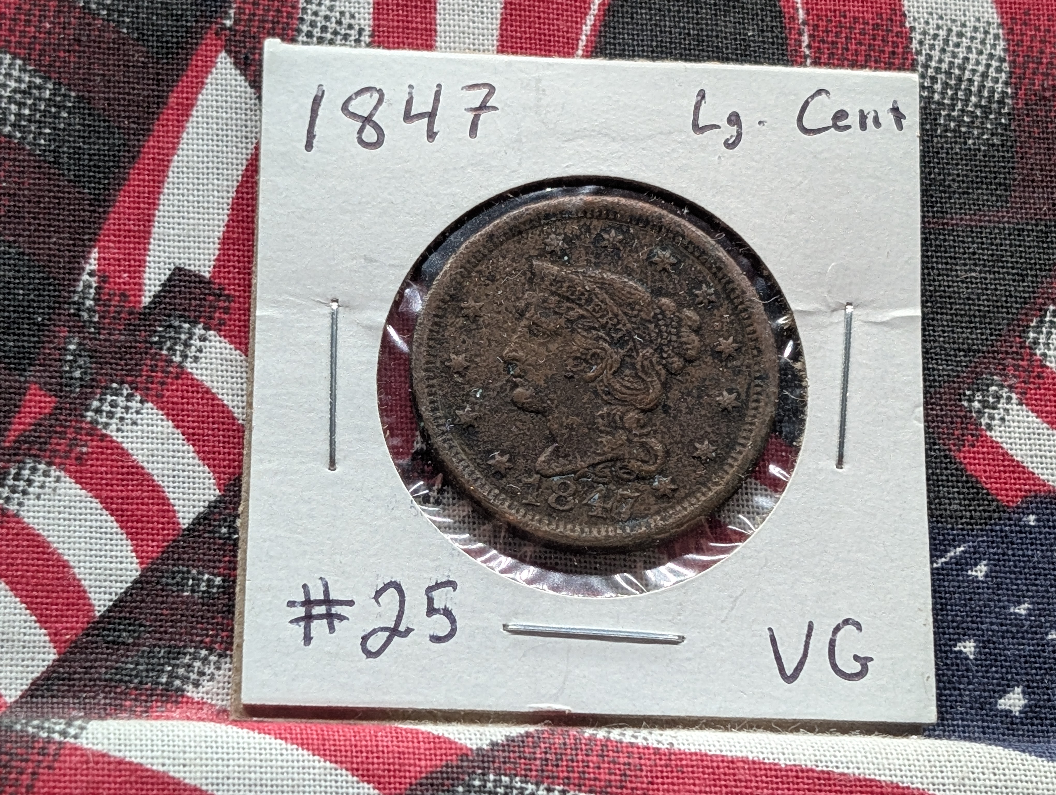 1847 Braided Hair Large Cent.