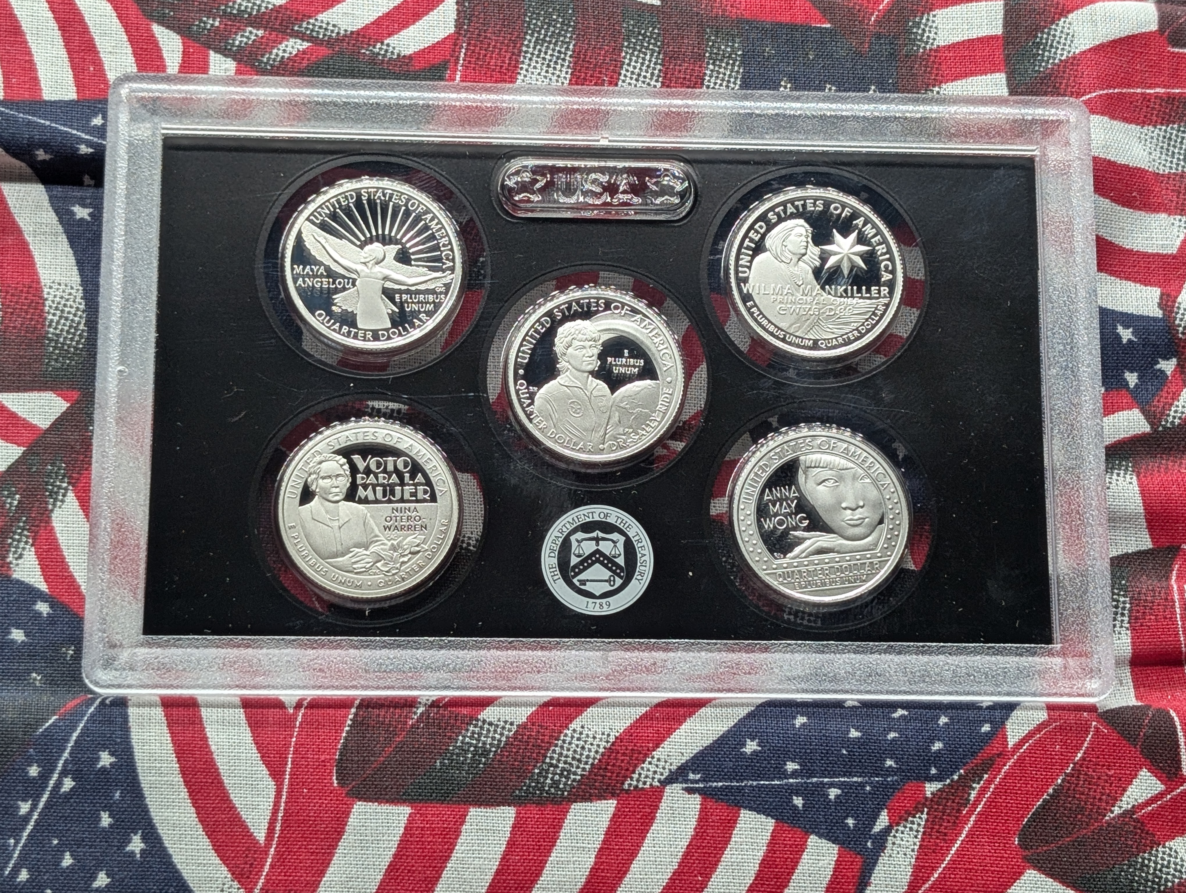 2022-S U.S. Mint Silver Proof Set In OGP With COA - Contains Seven 90% Silver Coins & The Ely S. Parker Sacagawea Dollar.