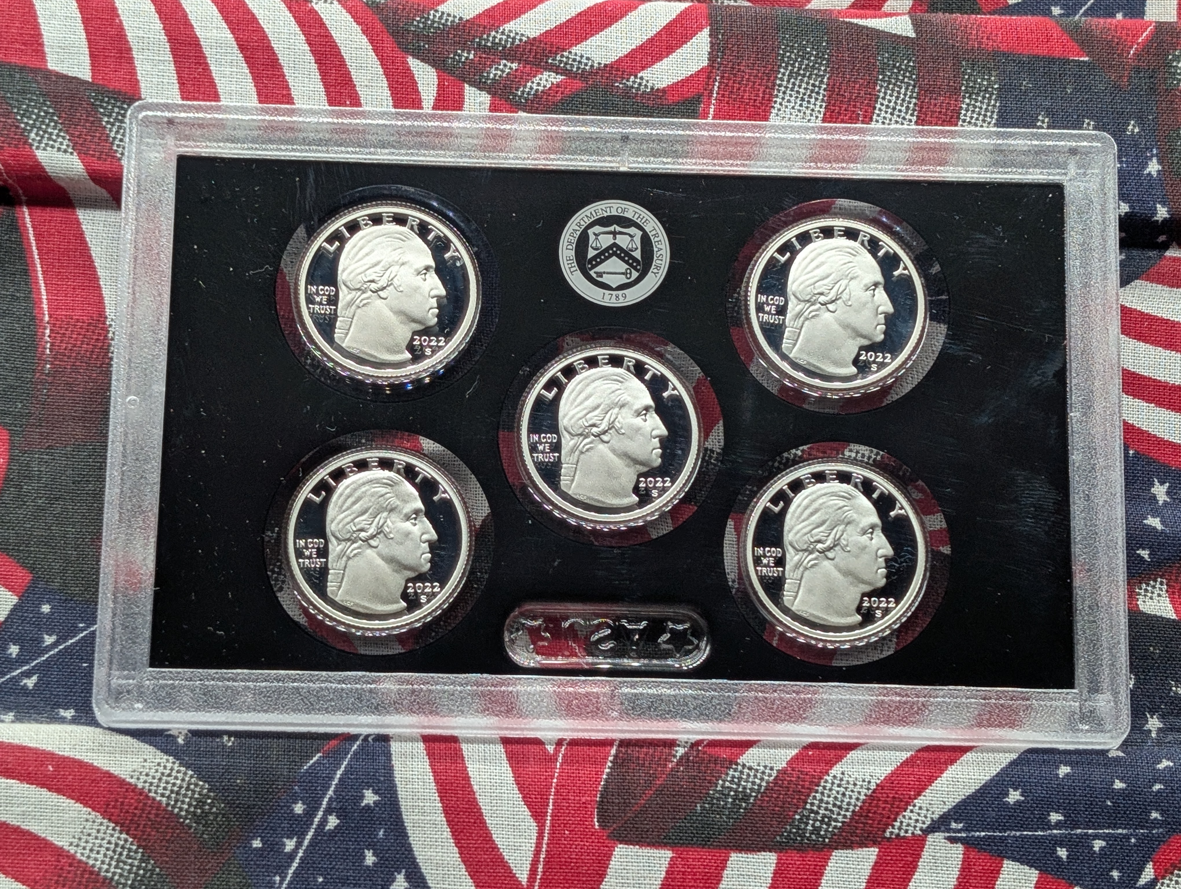 2022-S U.S. Mint Silver Proof Set In OGP With COA - Contains Seven 90% Silver Coins & The Ely S. Parker Sacagawea Dollar.