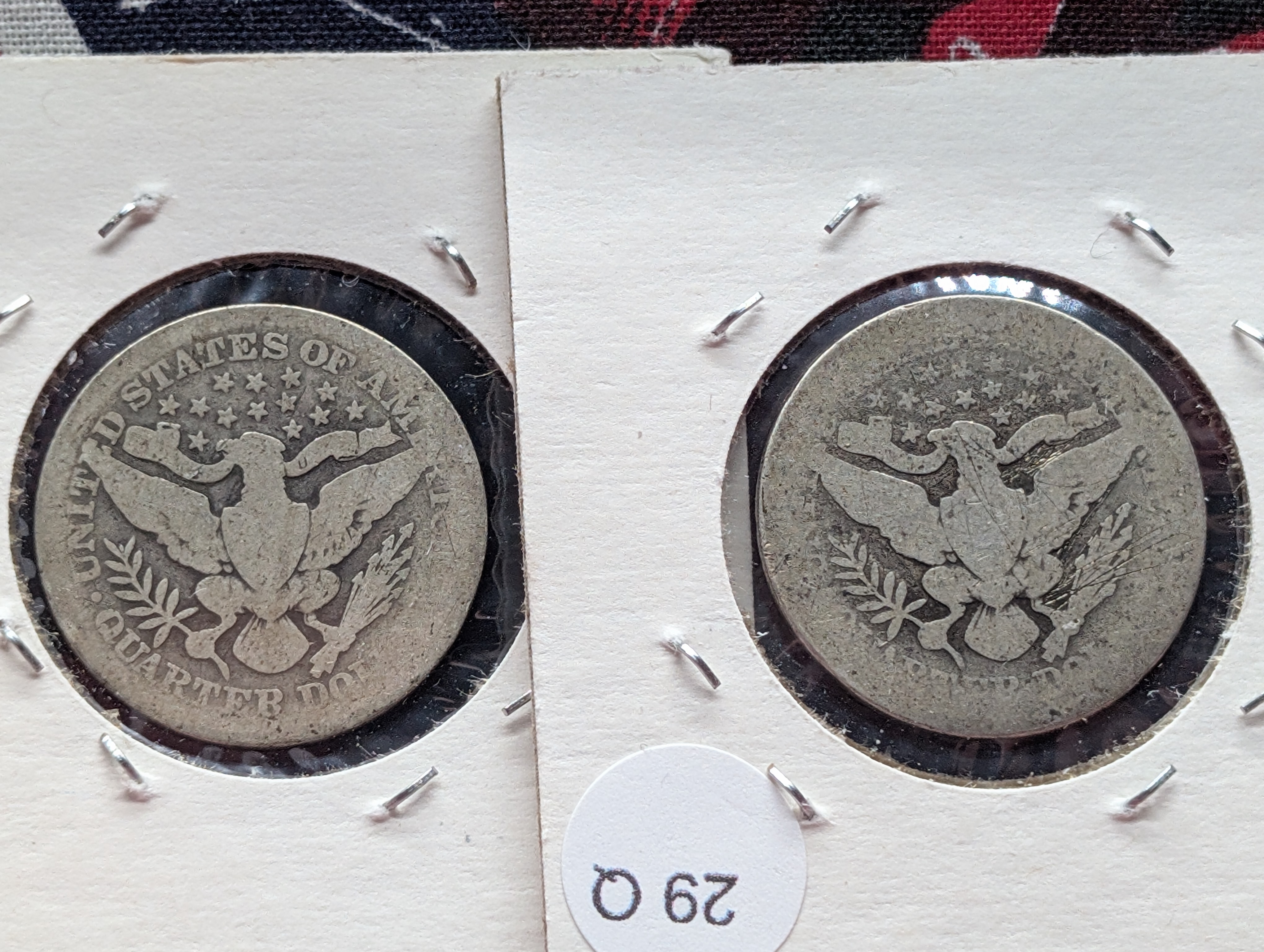 1910 & 1911 Barber Quarters, 90% Silver
