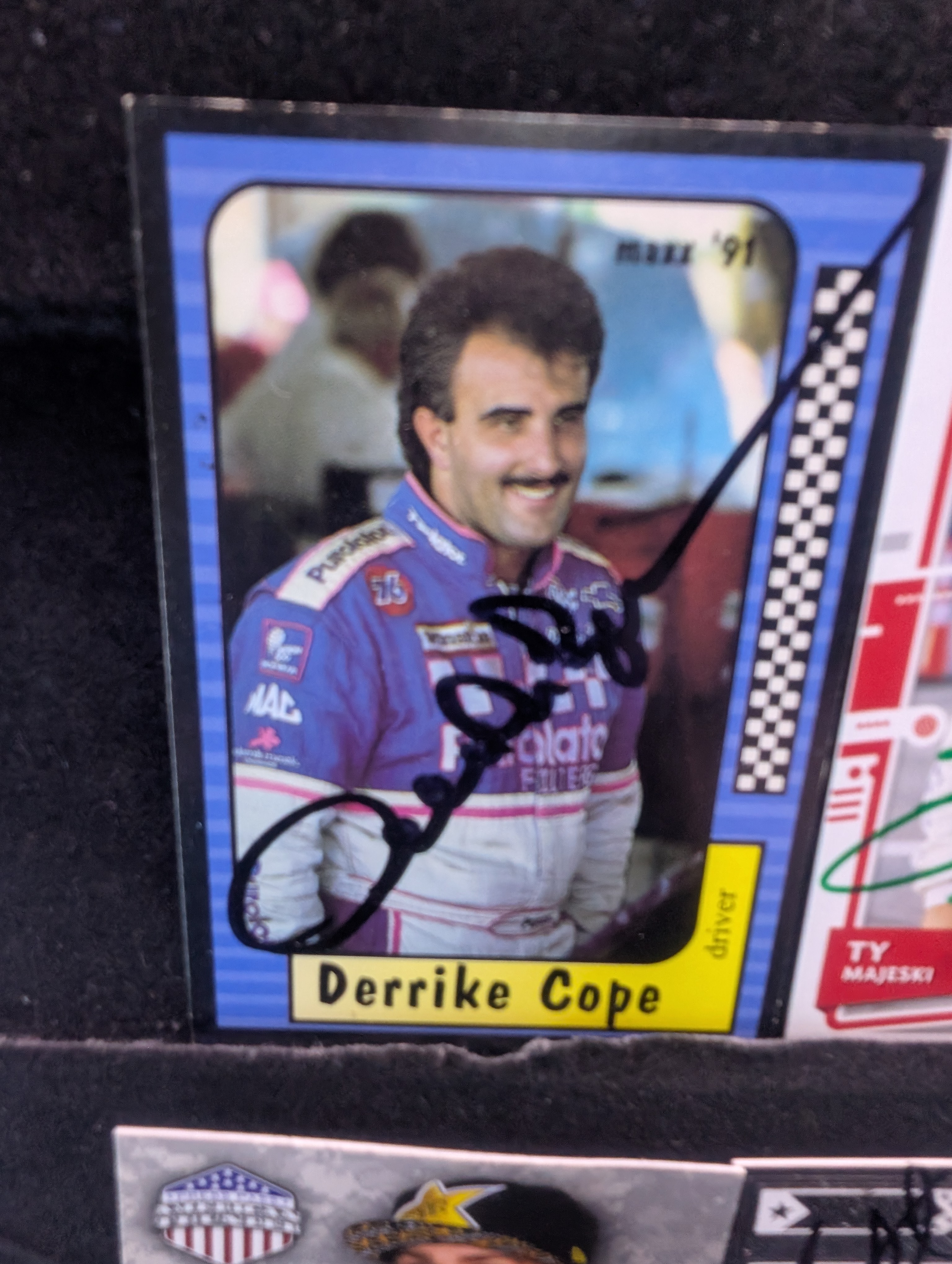 (8) Racing In Person Autographed Cards - Derrike Cope, Brad Smith, Spencer Boyd - No COA
