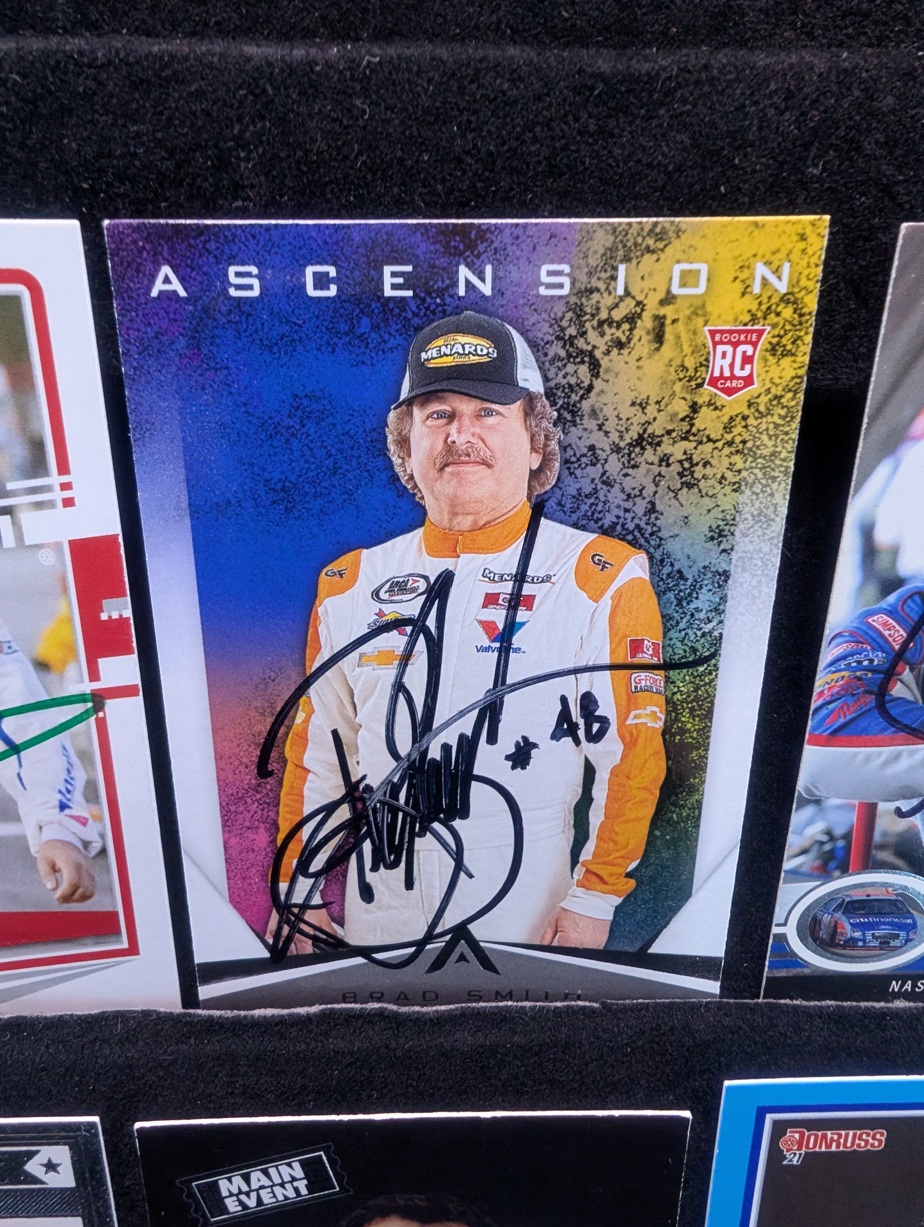 (8) Racing In Person Autographed Cards - Derrike Cope, Brad Smith, Spencer Boyd - No COA