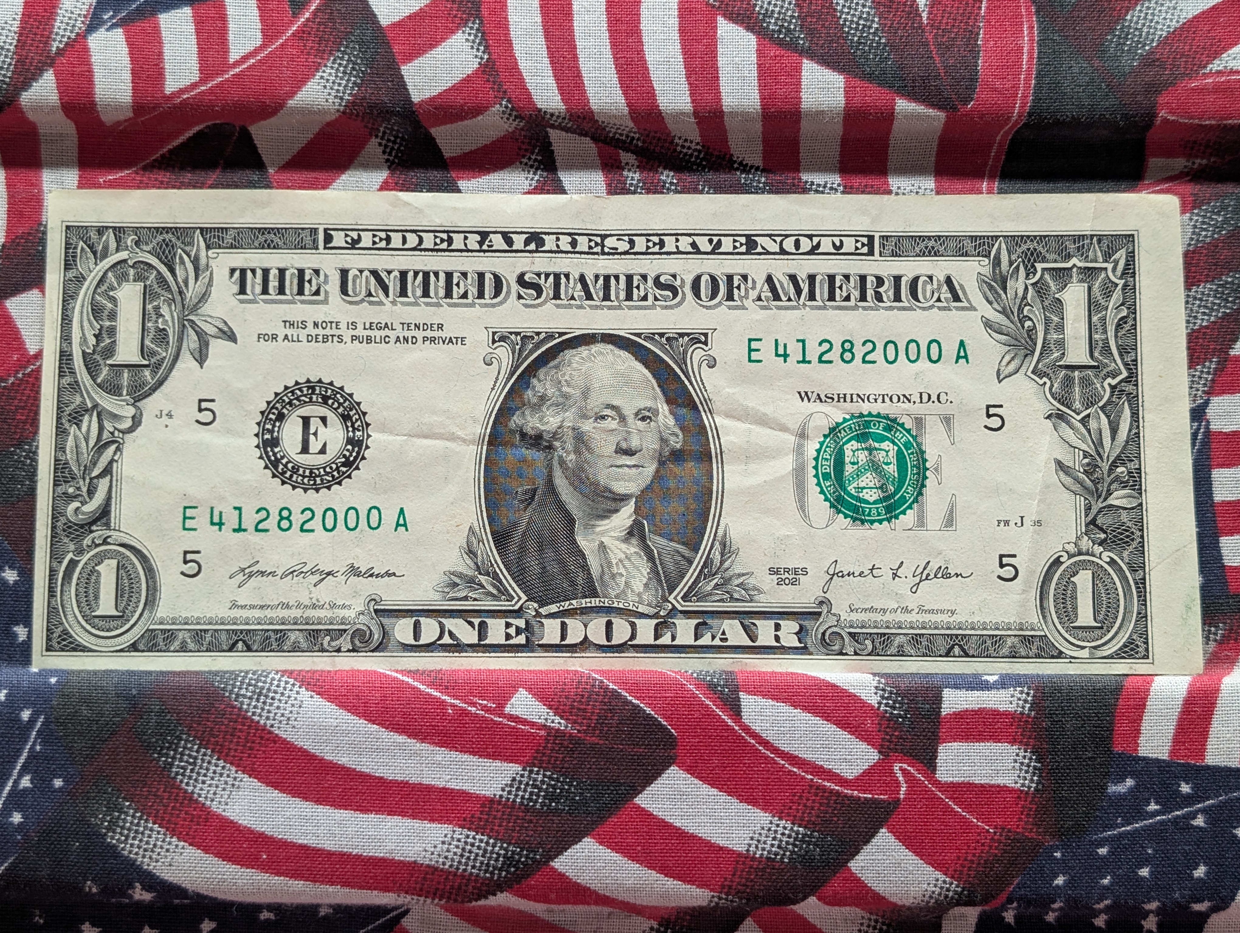 (2) 2021 Series Off Center $1 Dollar Notes