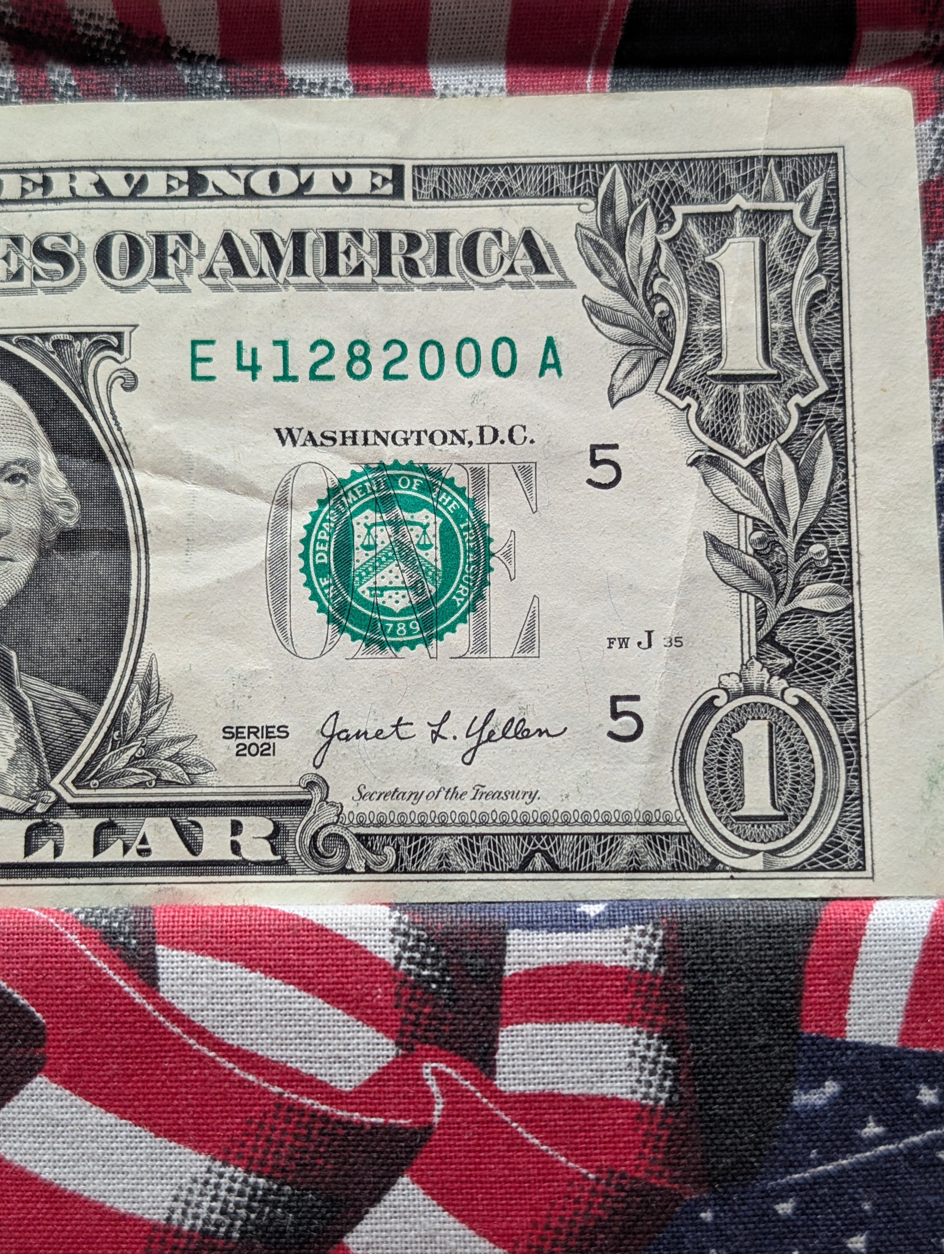 (2) 2021 Series Off Center $1 Dollar Notes