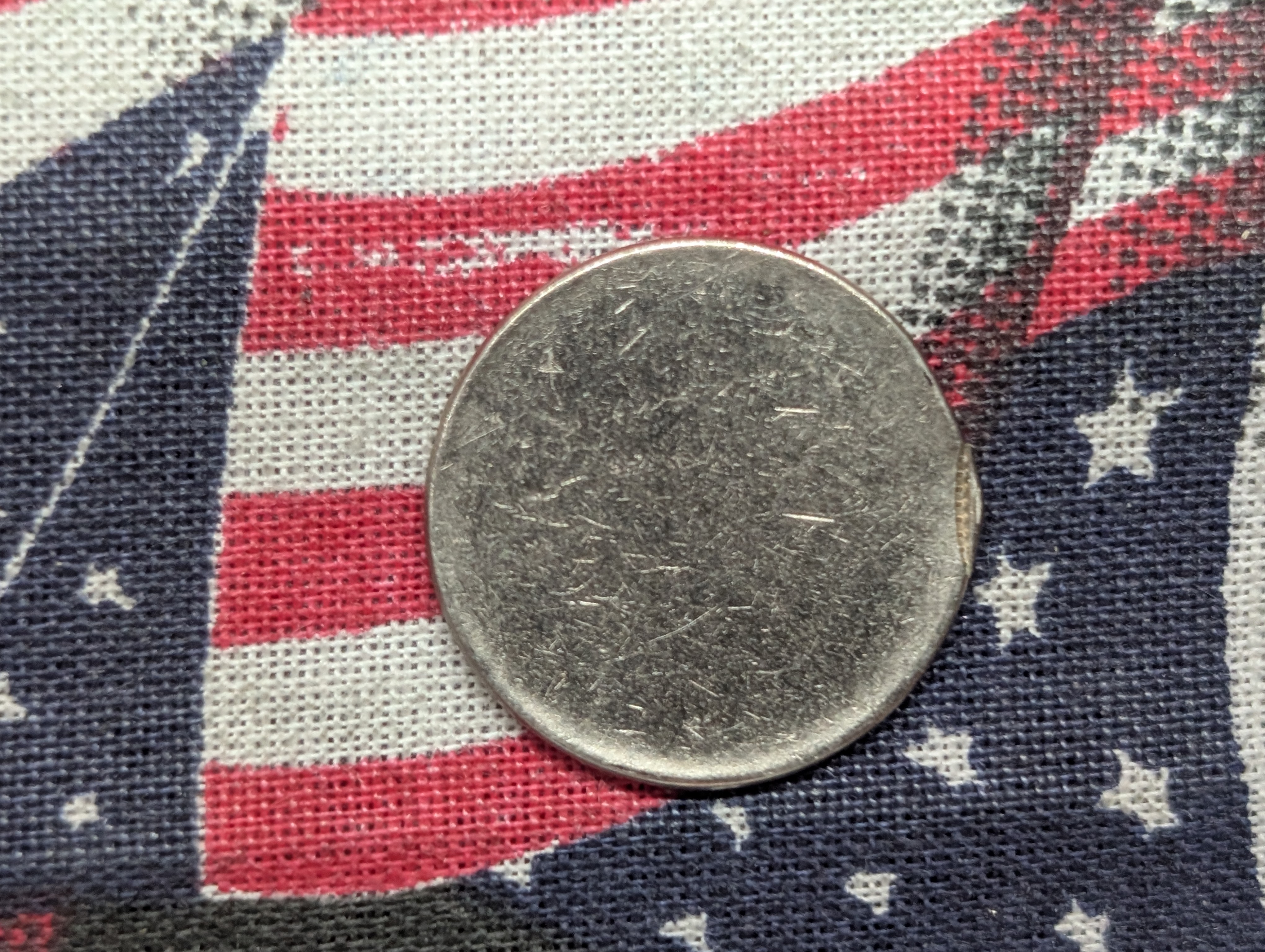 No Date Roosevelt Dime Clad, Planchet Edge Strike