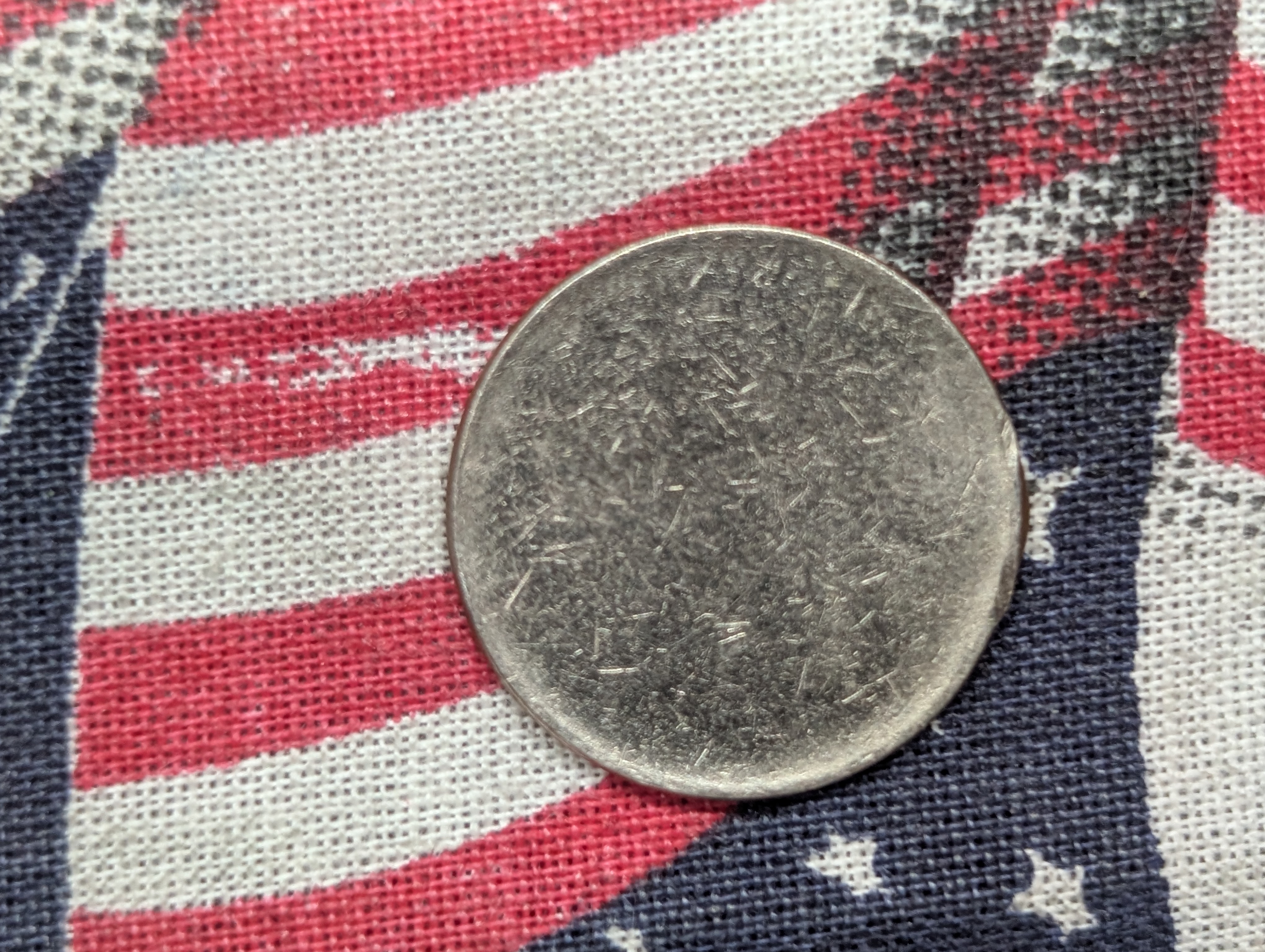 No Date Roosevelt Dime Clad, Planchet Edge Strike