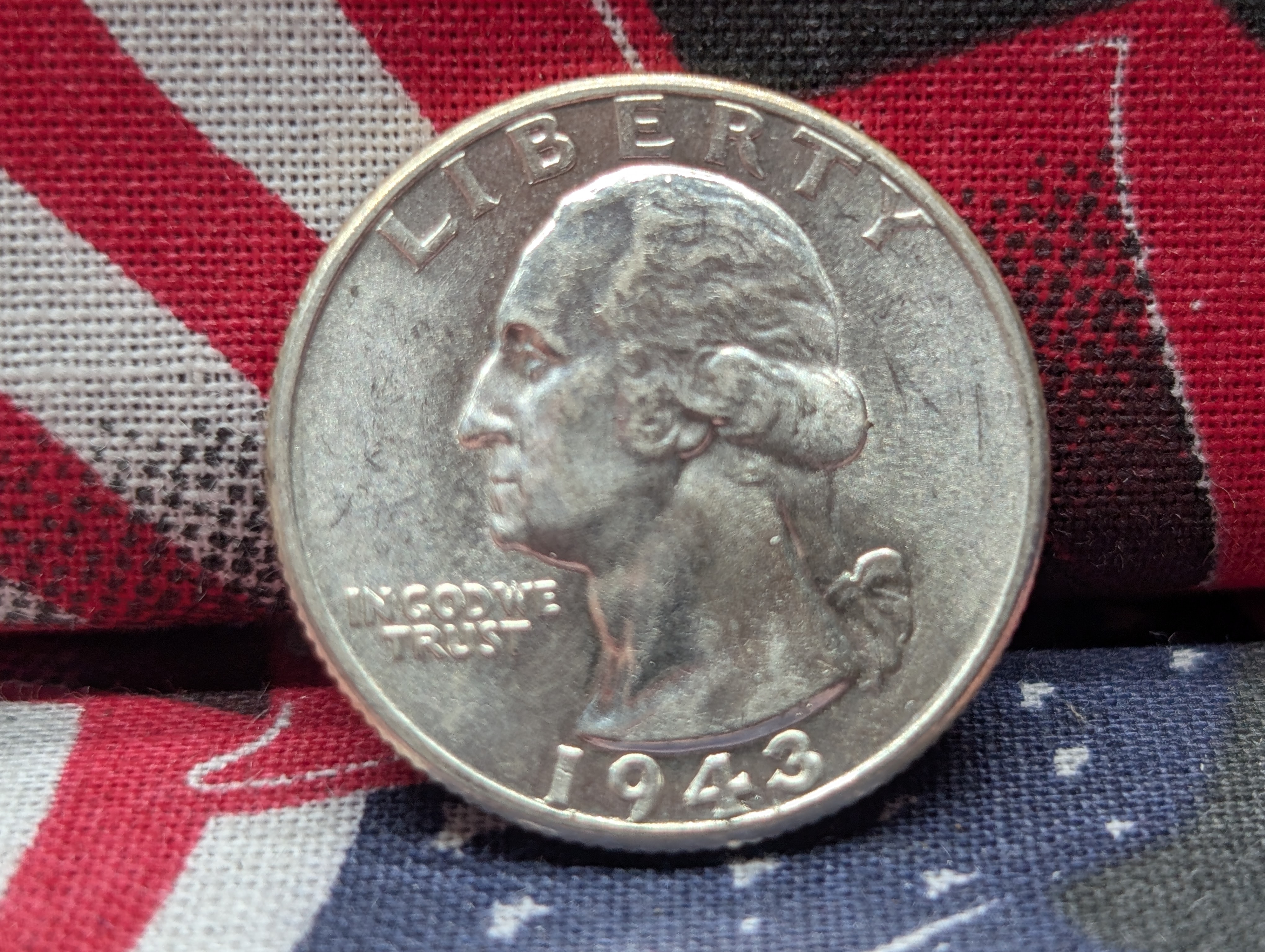 1943-P 90% Silver Washington Quarter