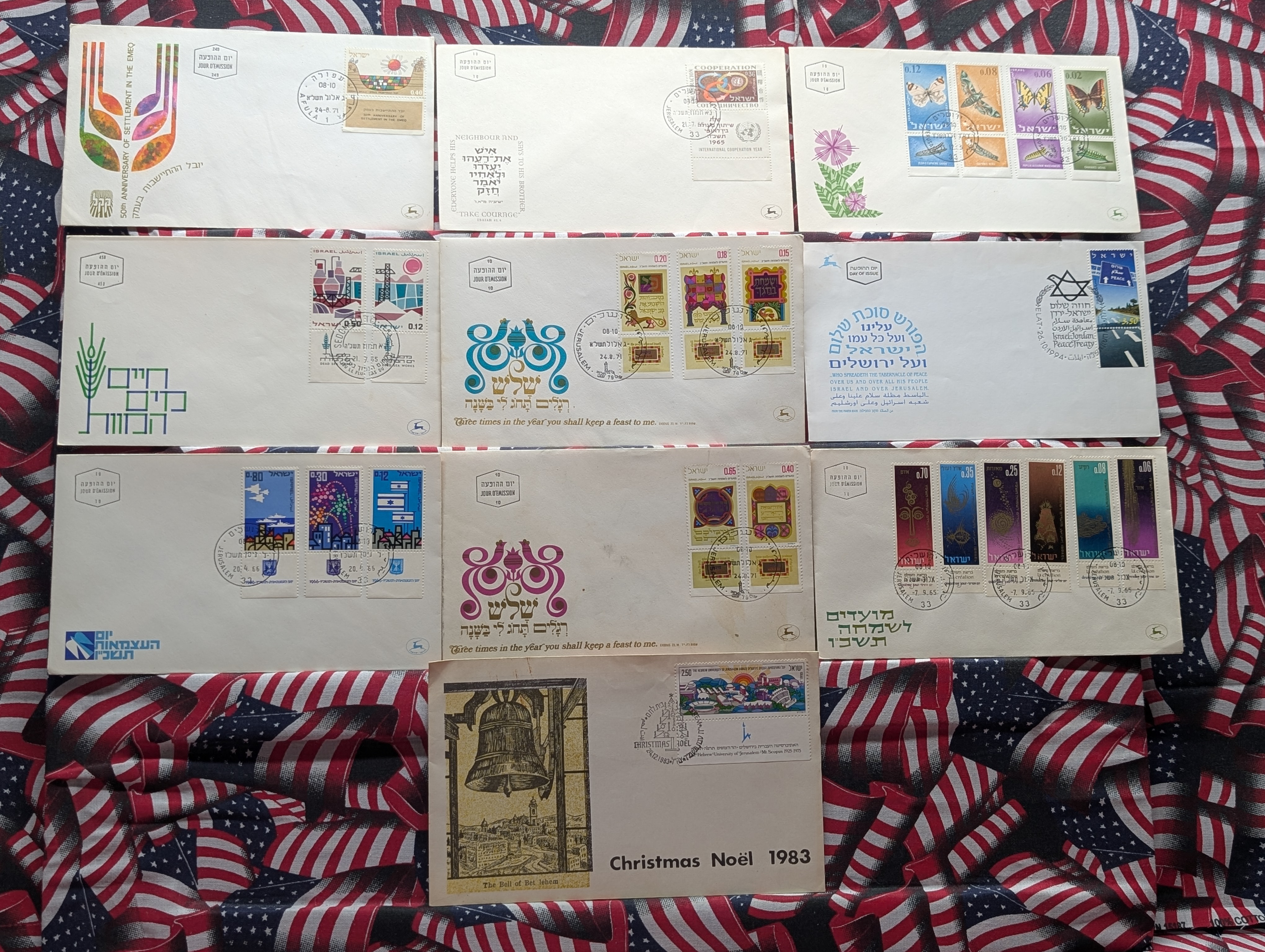 (10) Assorted Israeli First Day Covers